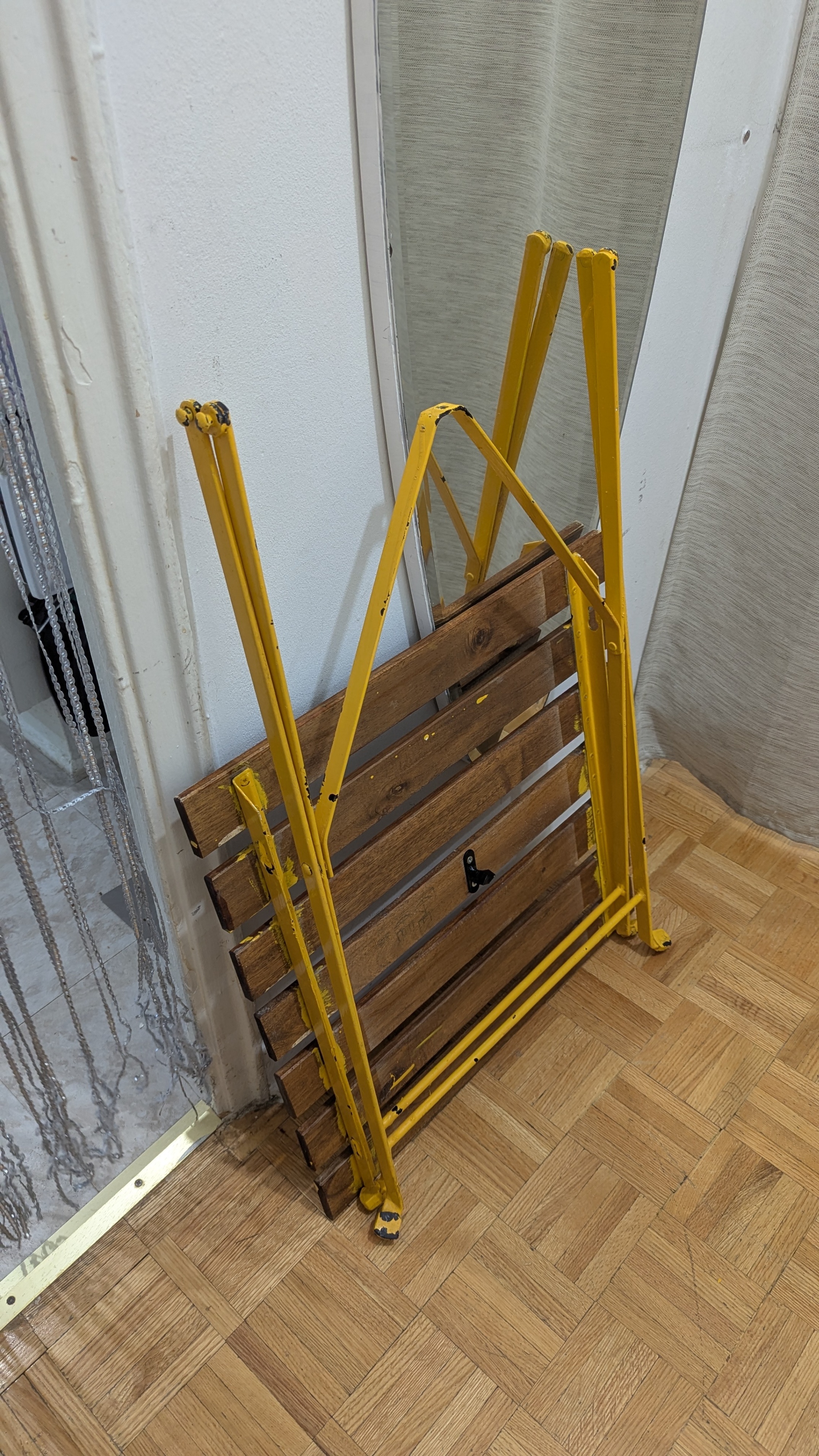 Portable Table, Folding Bamboo Wood Outdoor Patio Balcony - photo 3