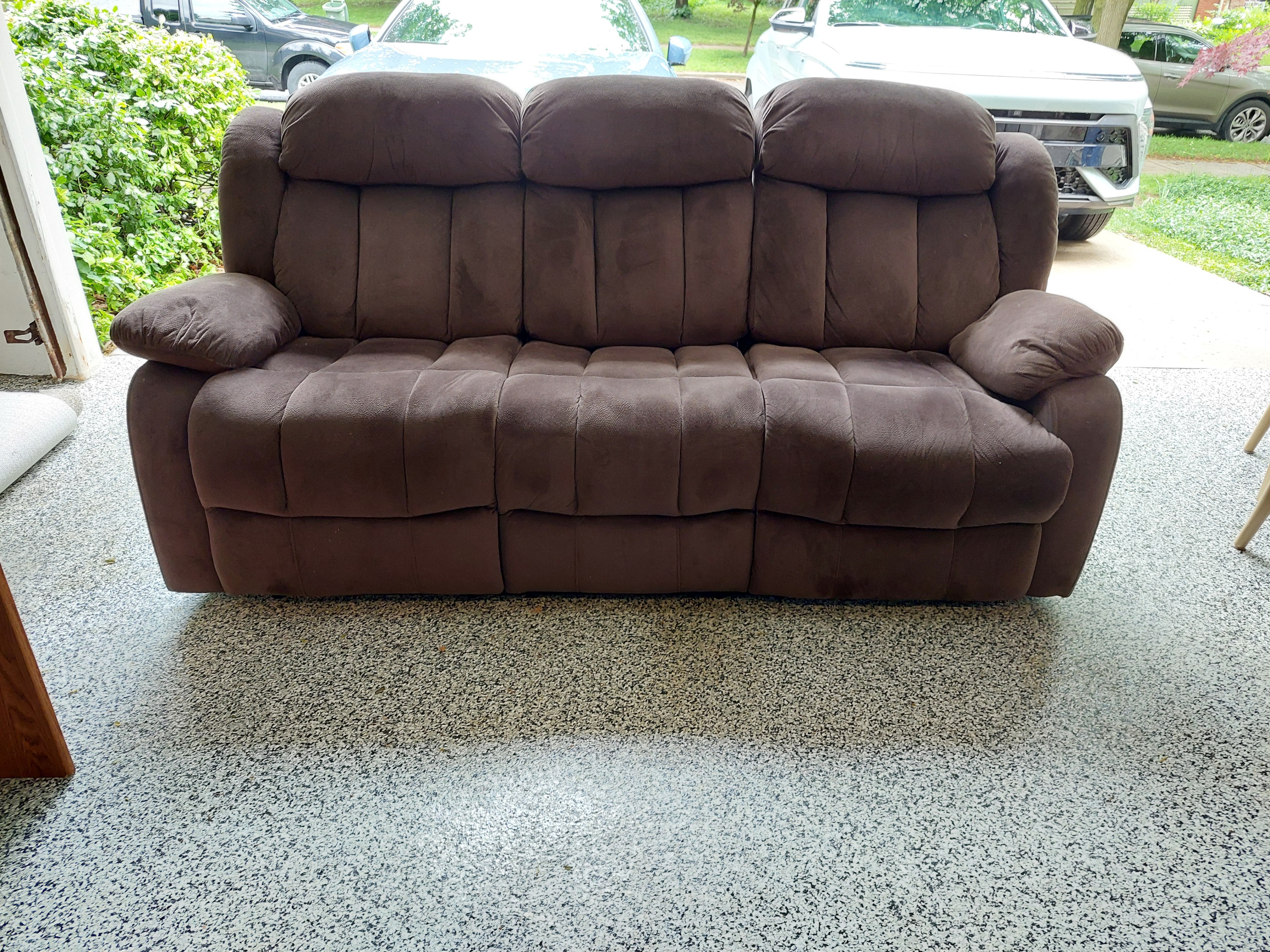 Brown Reclining Sofa