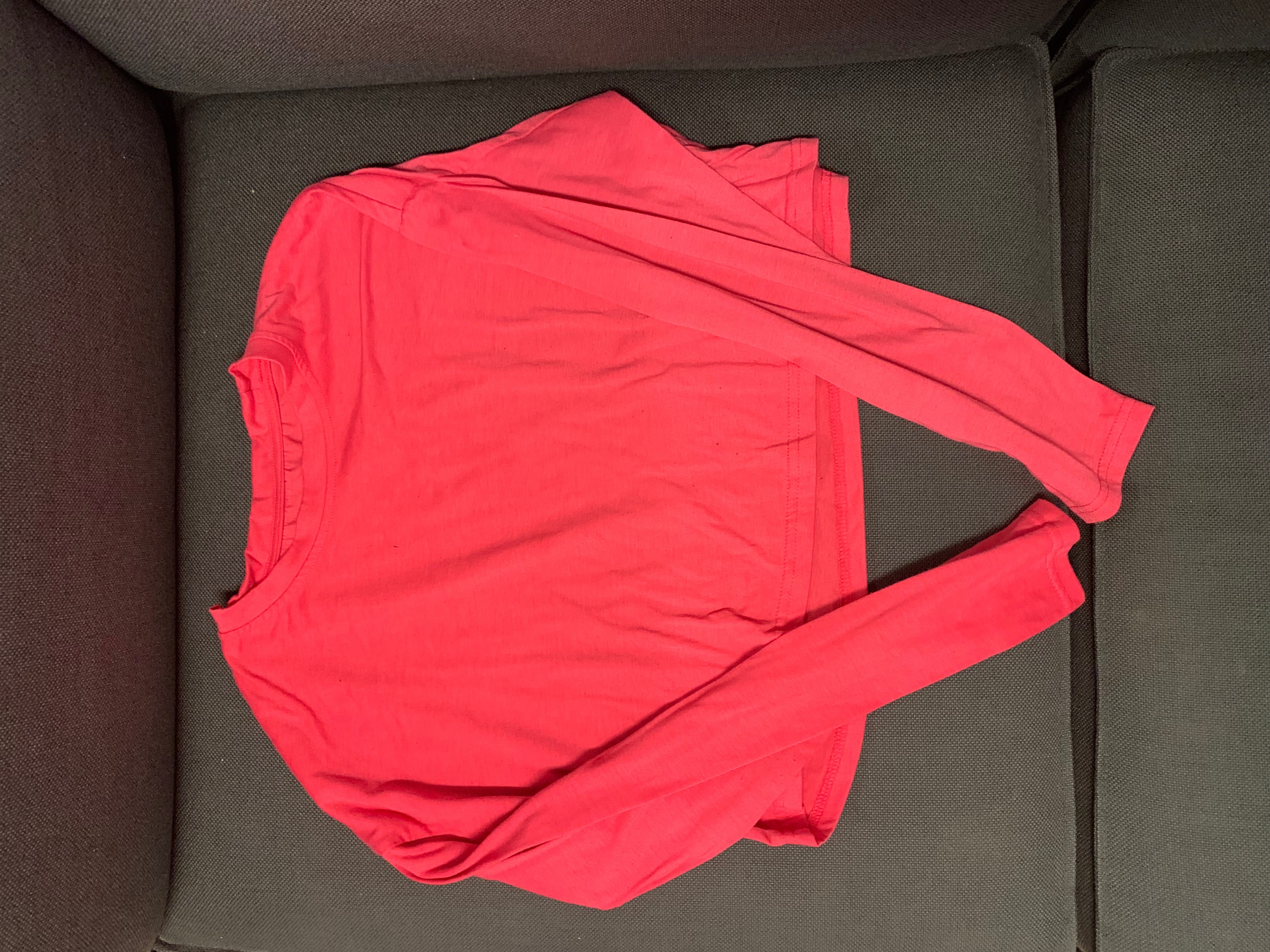 Coral/Red Long-Sleeve Top