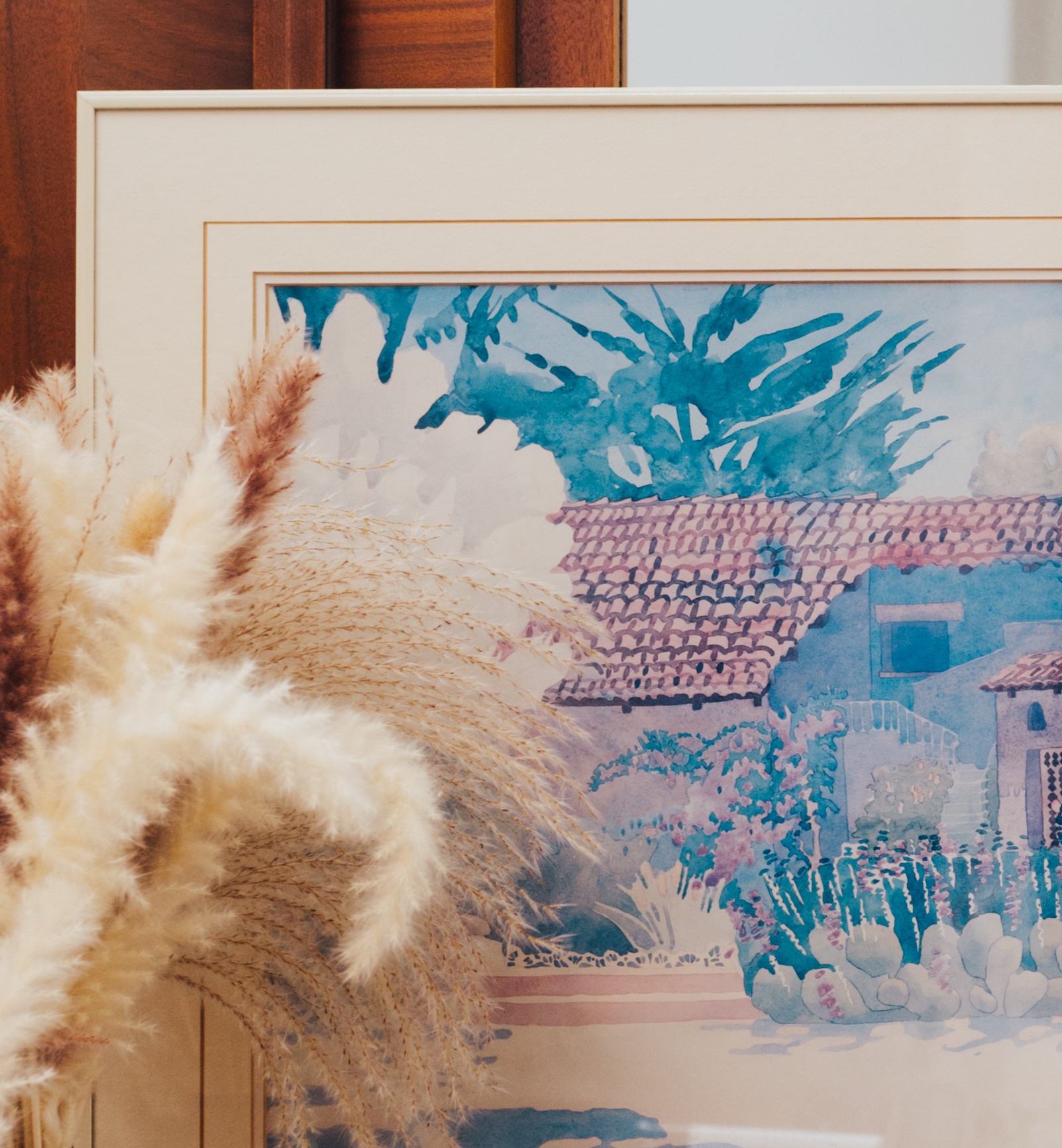 Framed Mediterranean Watercolour Print - photo 3