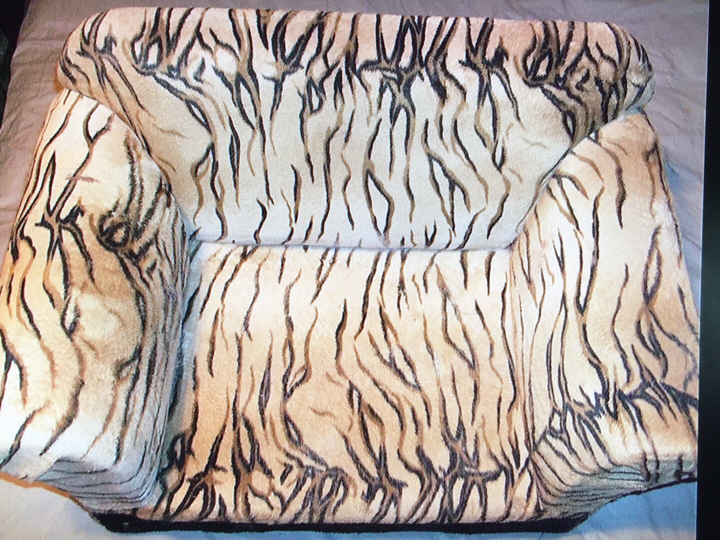 Tiger Print Pet Bed