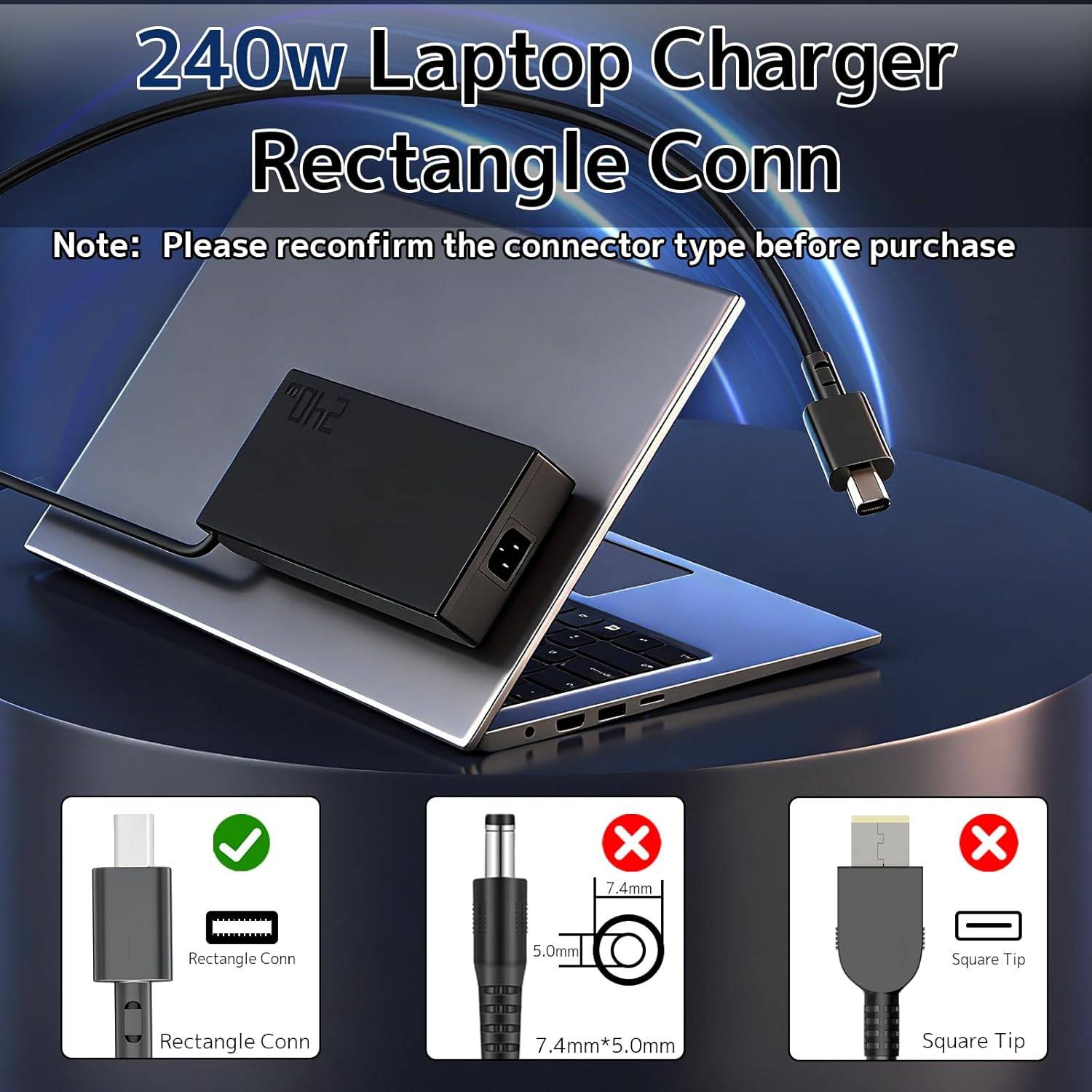NEW 240W Laptop Charger for Select ASUS ROG, TUF & ProArt Laptop - photo 2