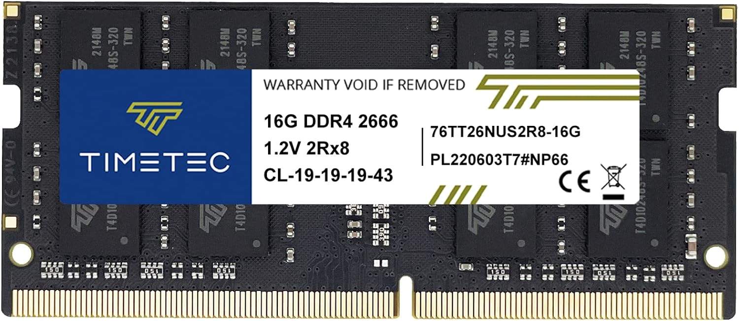 Timetec 16GB DDR4 2666MHz Laptop RAM SODIMM PC4 – New Open Box