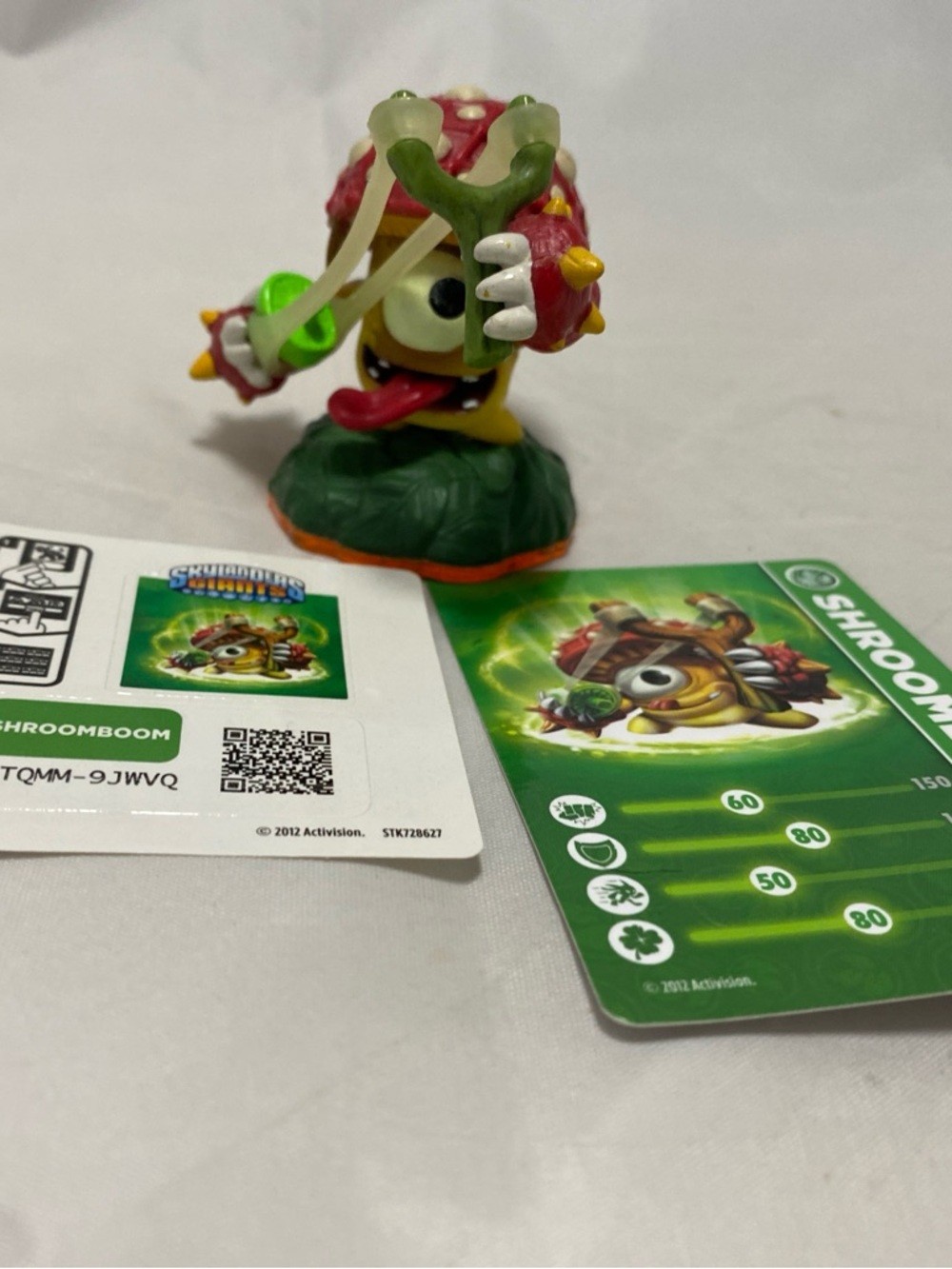 Skylanders Giants SHROOMBOOM Series 1 Figure w/ Card & Sticker S