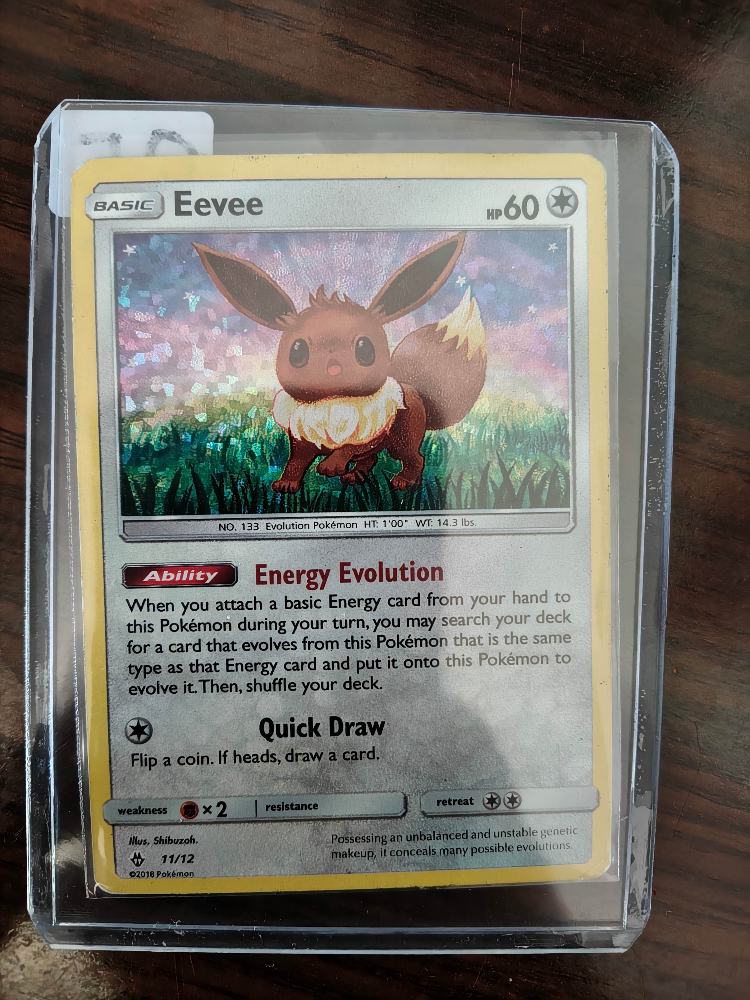 Eevee 11/12, Pokemon Card