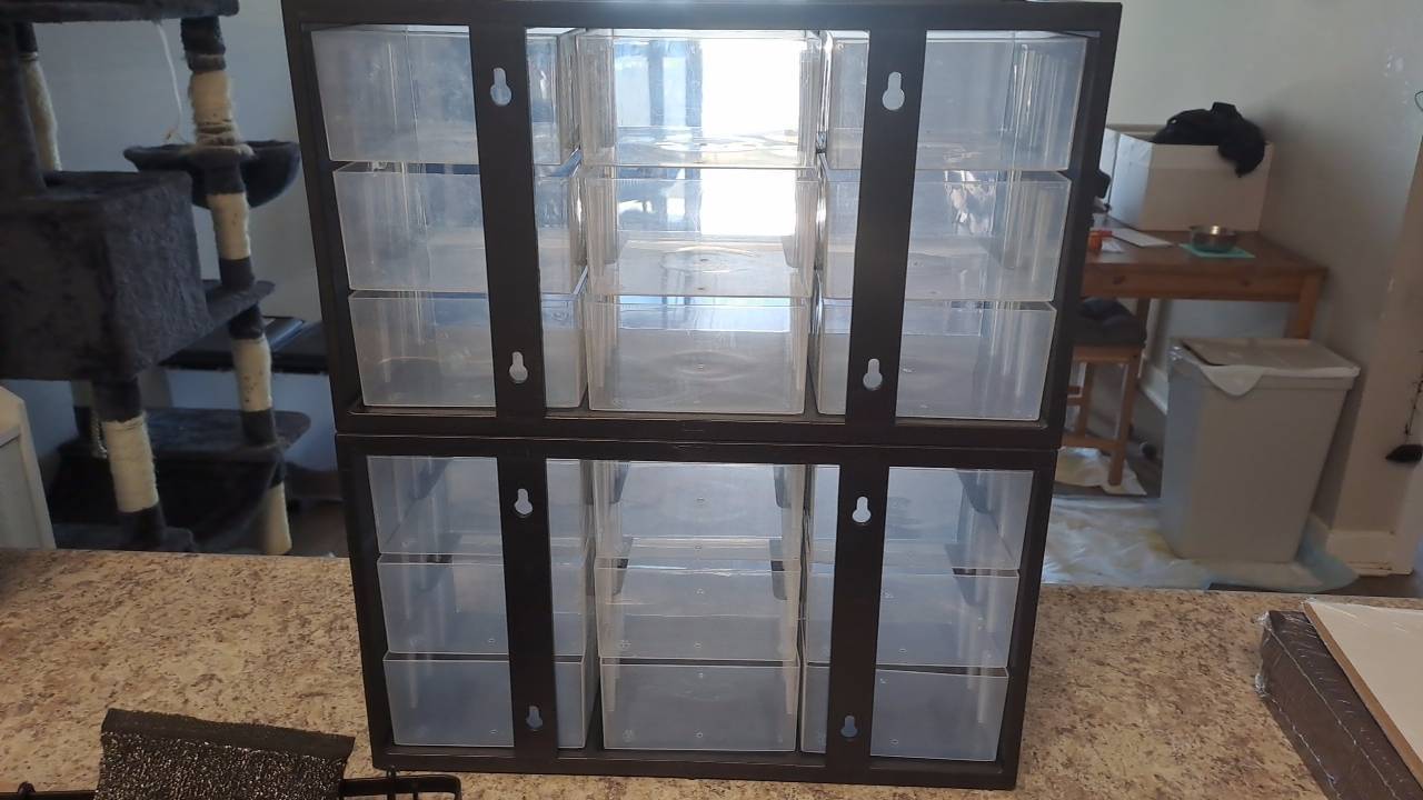 2x 9-Drawer Small Parts / Craft Storage Cabinets – Black - photo 4