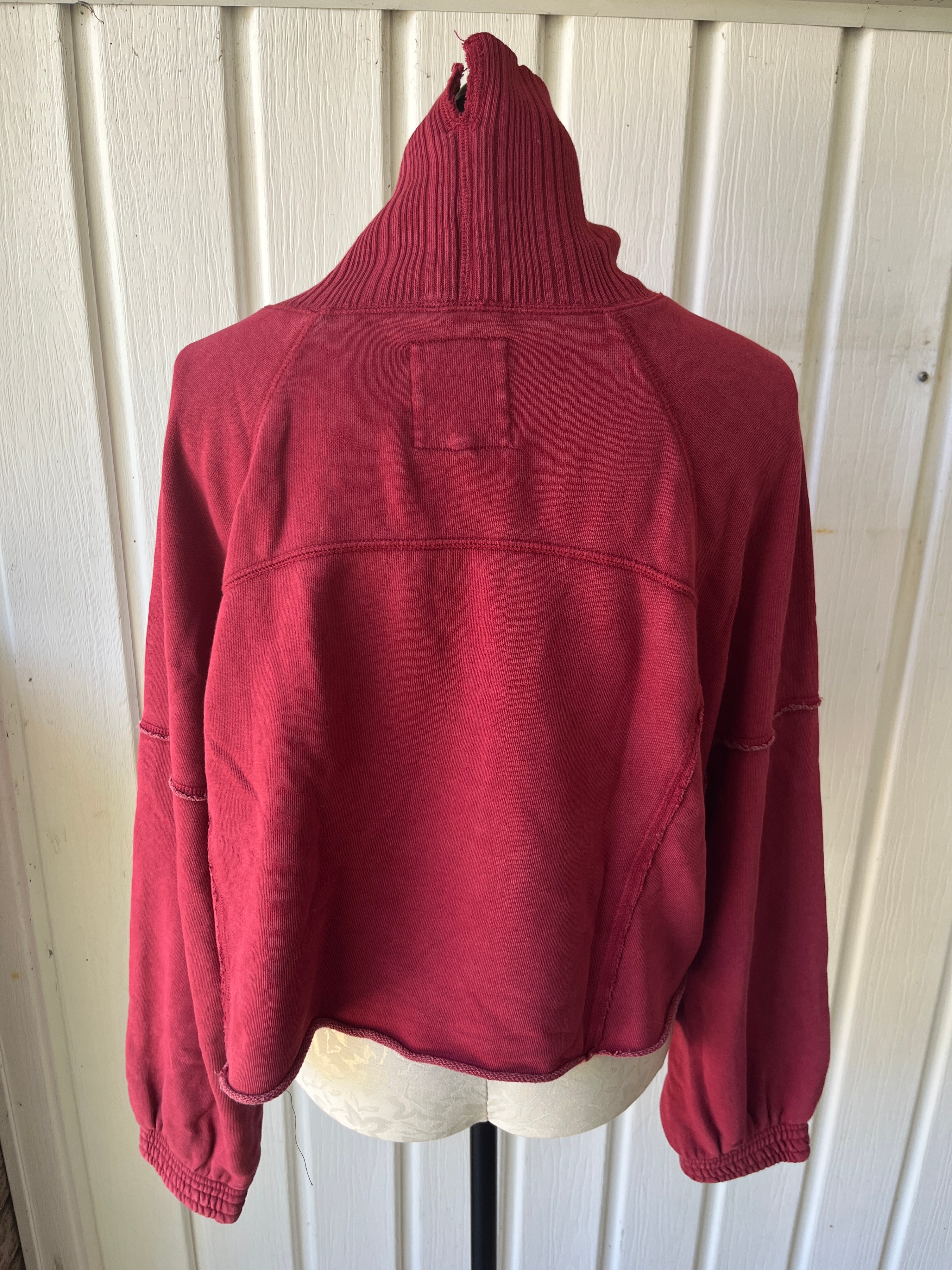 Aerie Mock Neck Sweatshirt - Red - photo 2