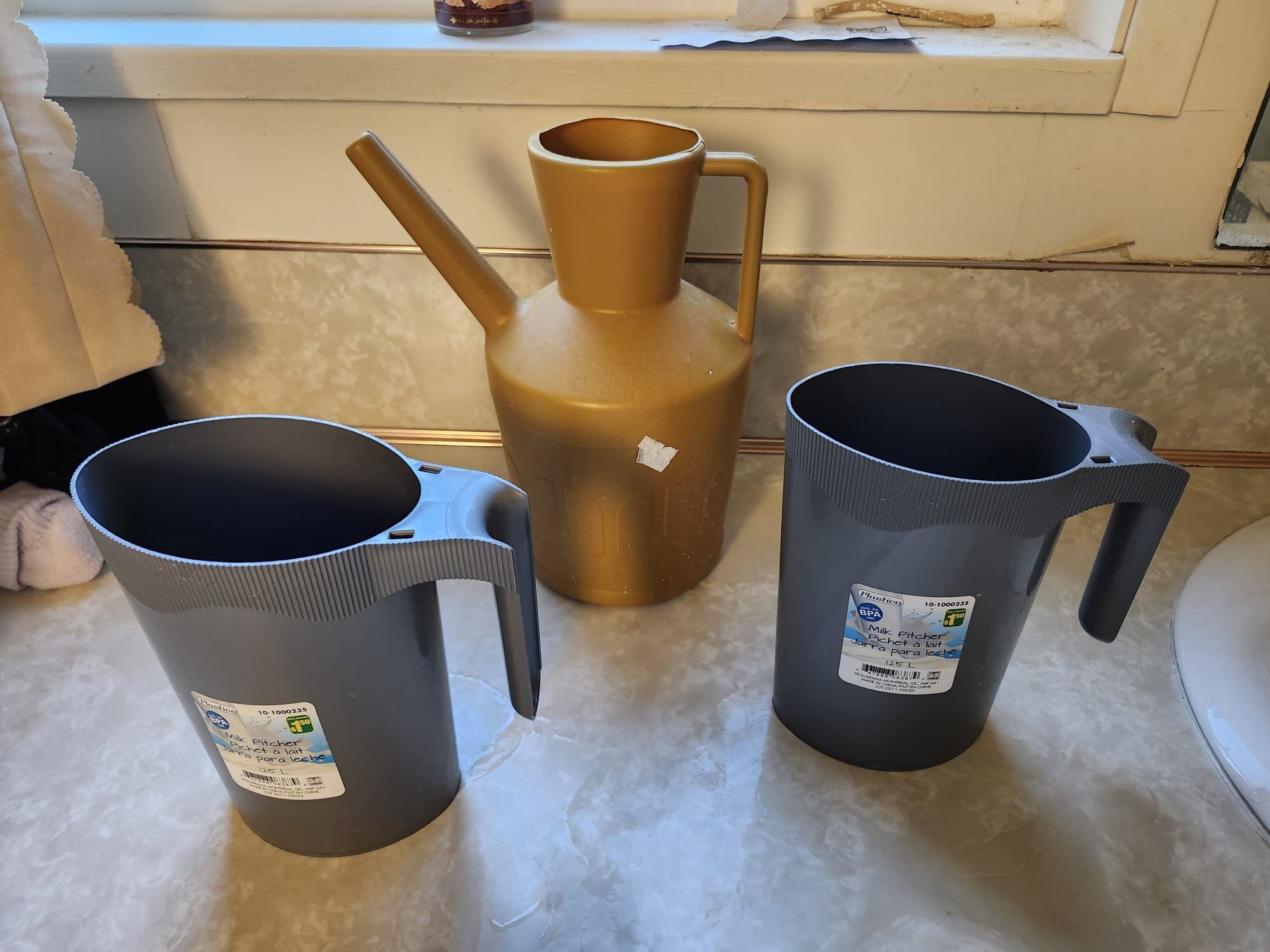 Plastic Milk Pitchers – 2 included