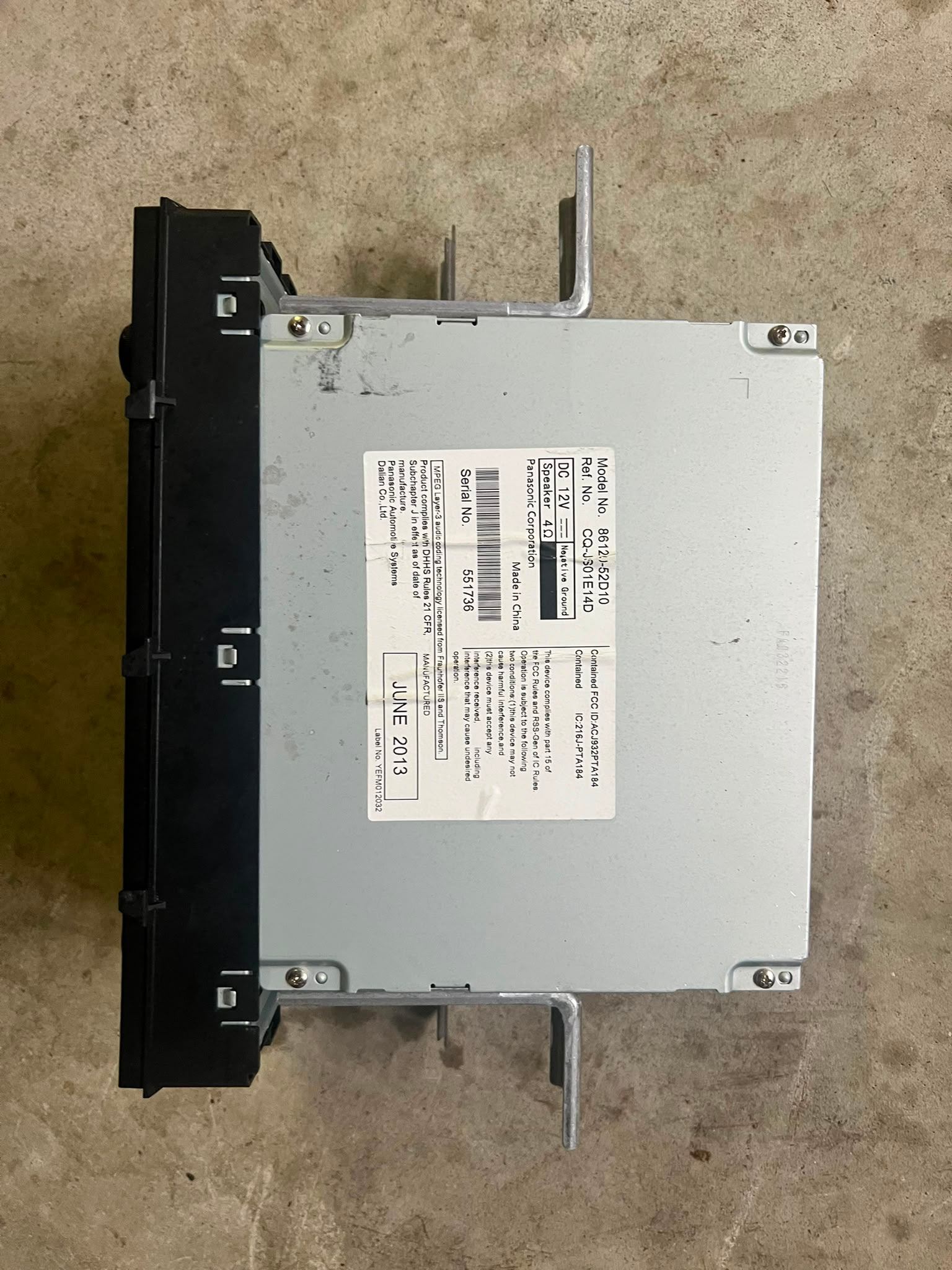 OEM Toyota Prius C Radio CD Player Bluetooth 2012-2014 - photo 3