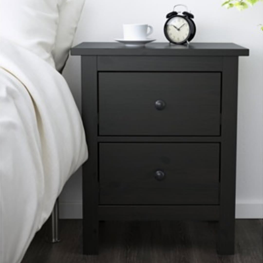 A pair of Ikea Hemnes Bedside table