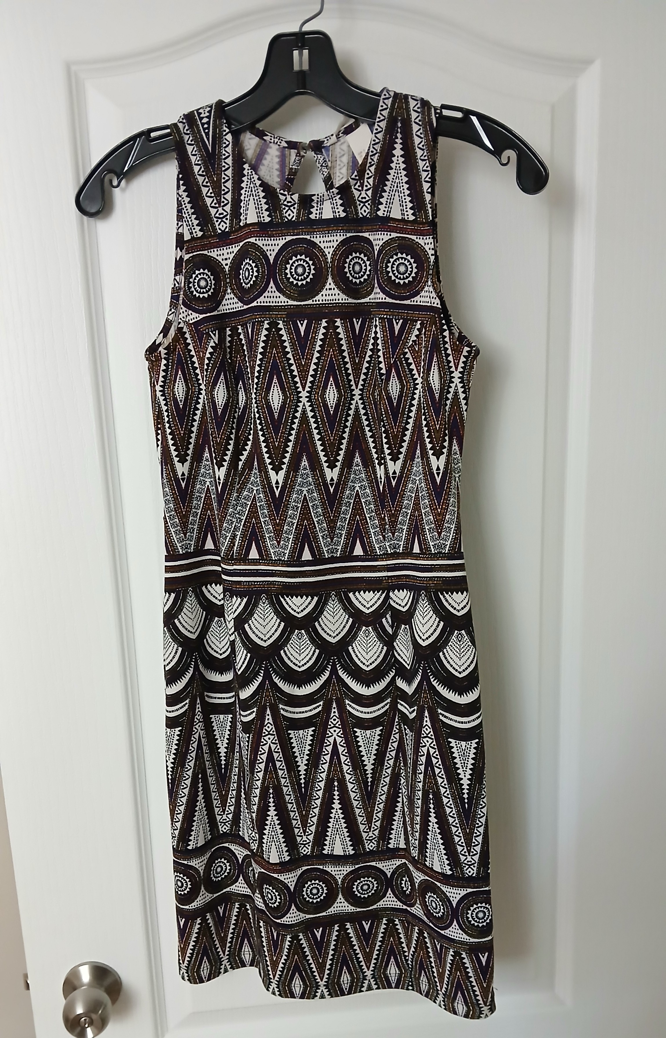 H&M Geometric Patterned Sleeveless Dress Size Small, Like New