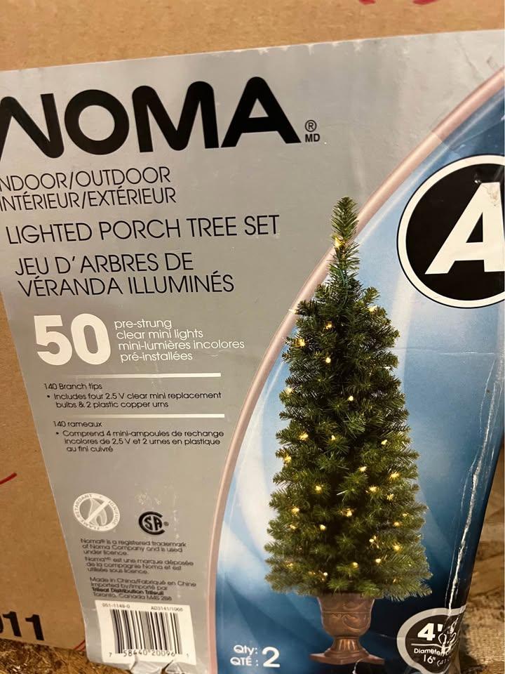 NOMA 4 FOOT LIGHTED TREES