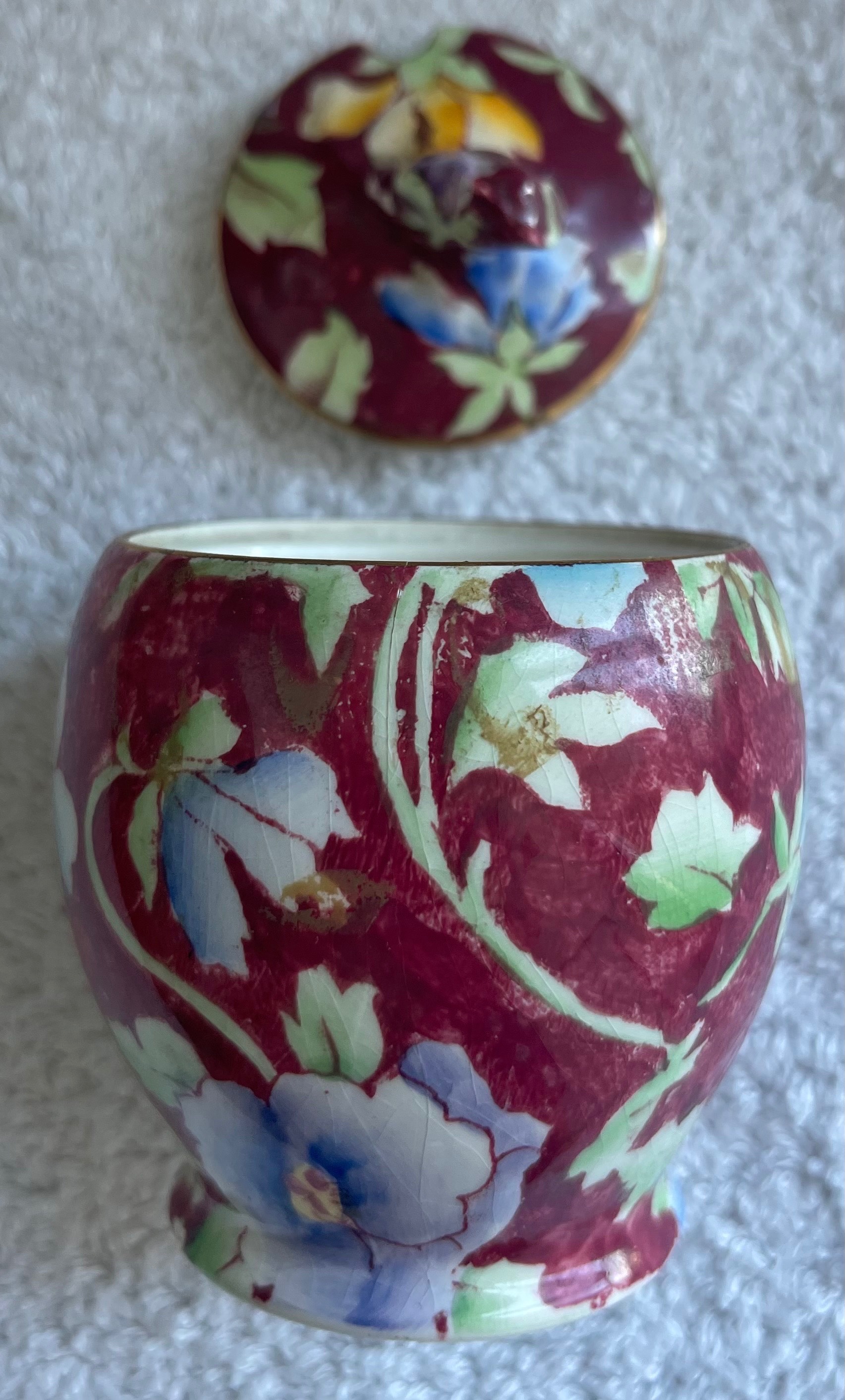 Vintage Royal Winton "June Festival" Covered Sugar Bowl - photo 2
