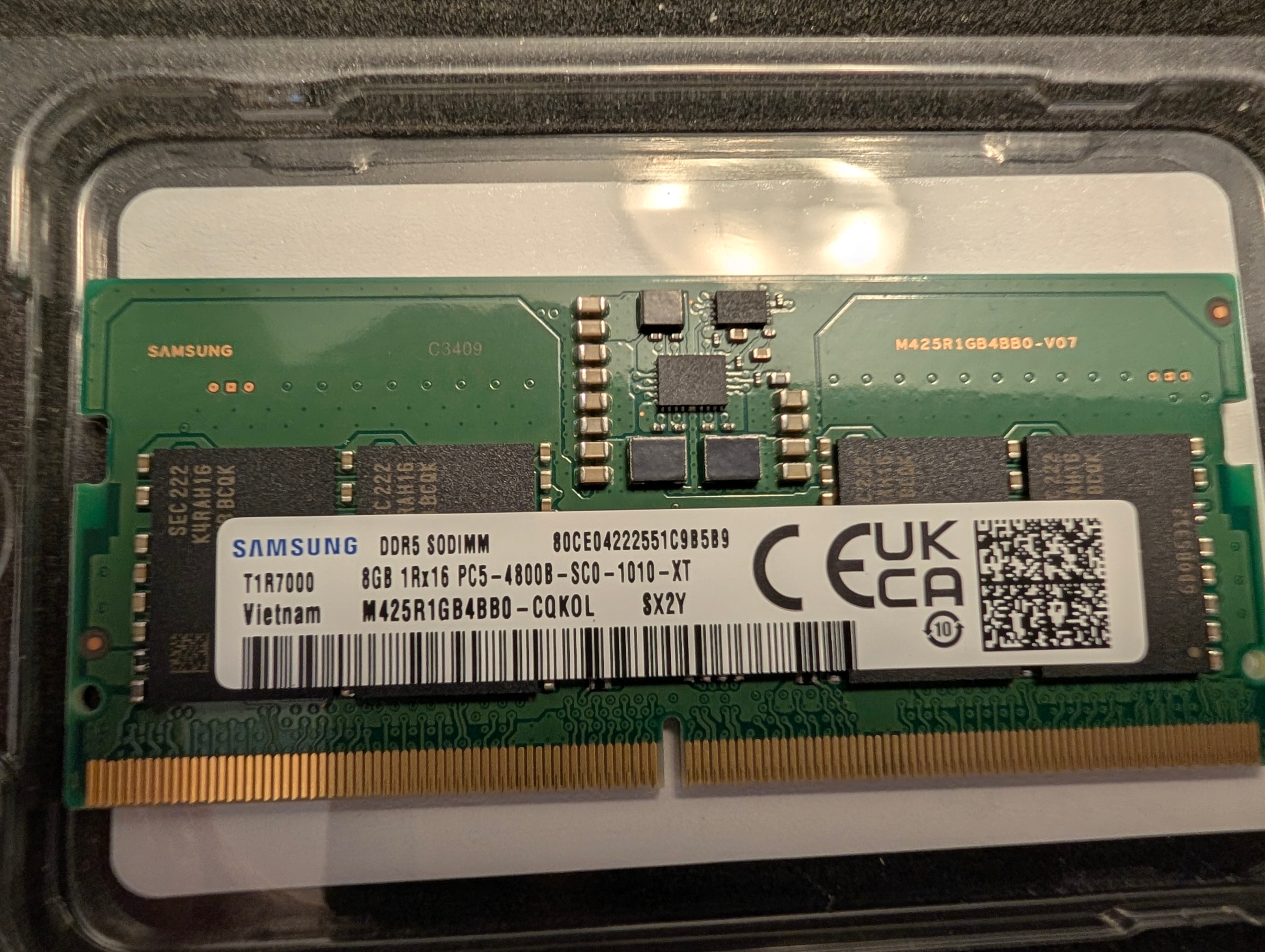 16GB - 2 x 8GB DDR5 SODIMM 4800 Laptop RAM kit - photo 2