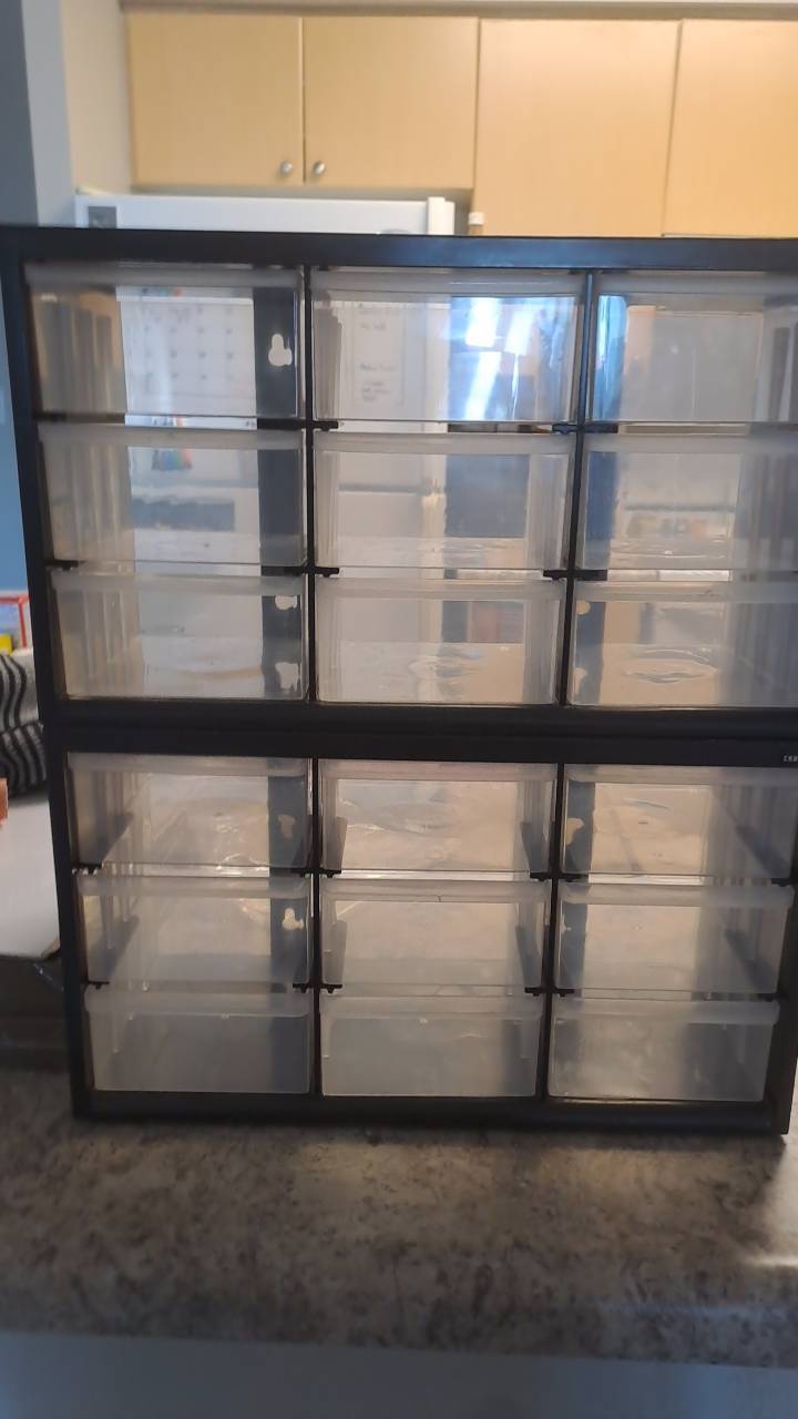 2x 9-Drawer Small Parts / Craft Storage Cabinets – Black - photo 3