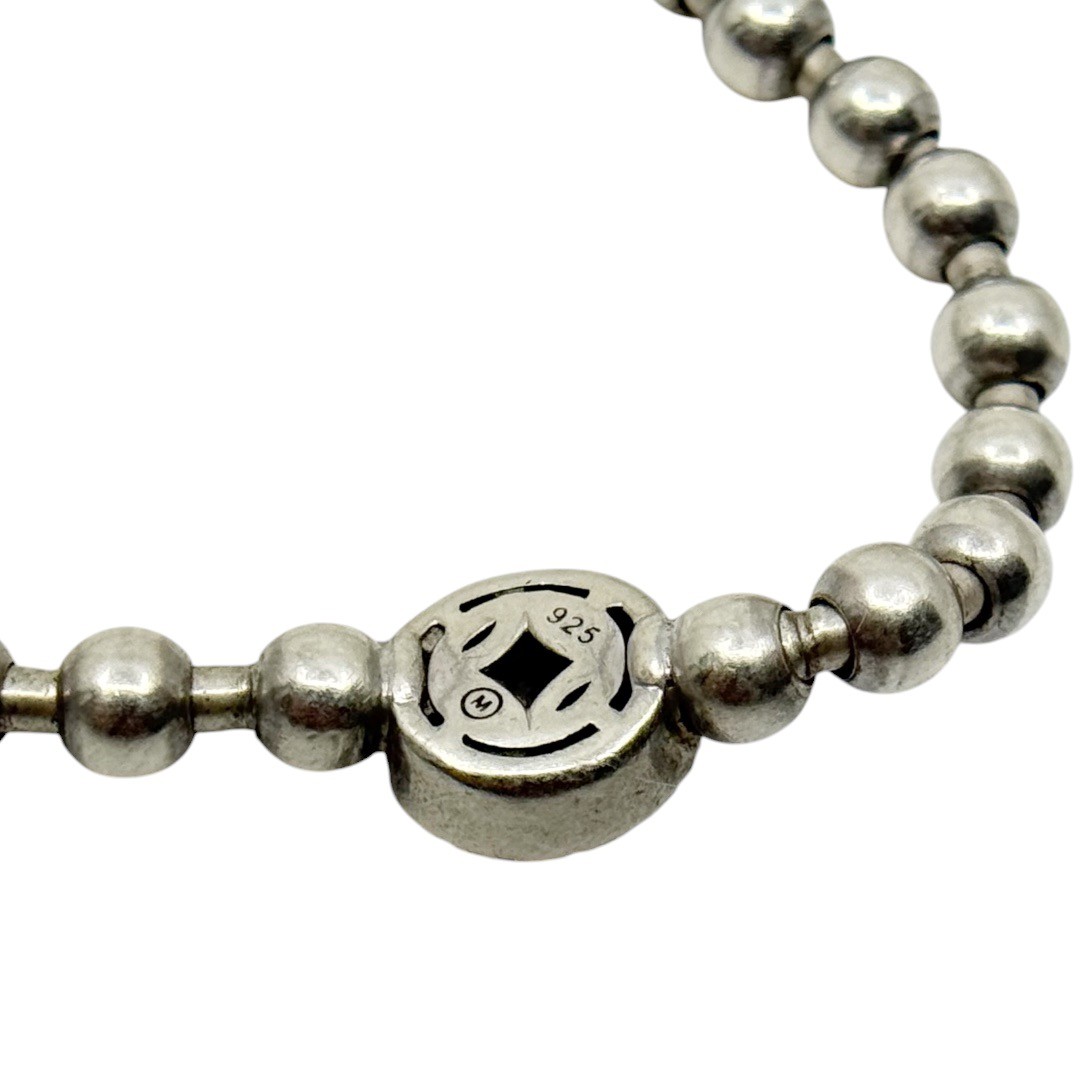 Sterling silver diamond bead bangle bracelet - GM305 - photo 5