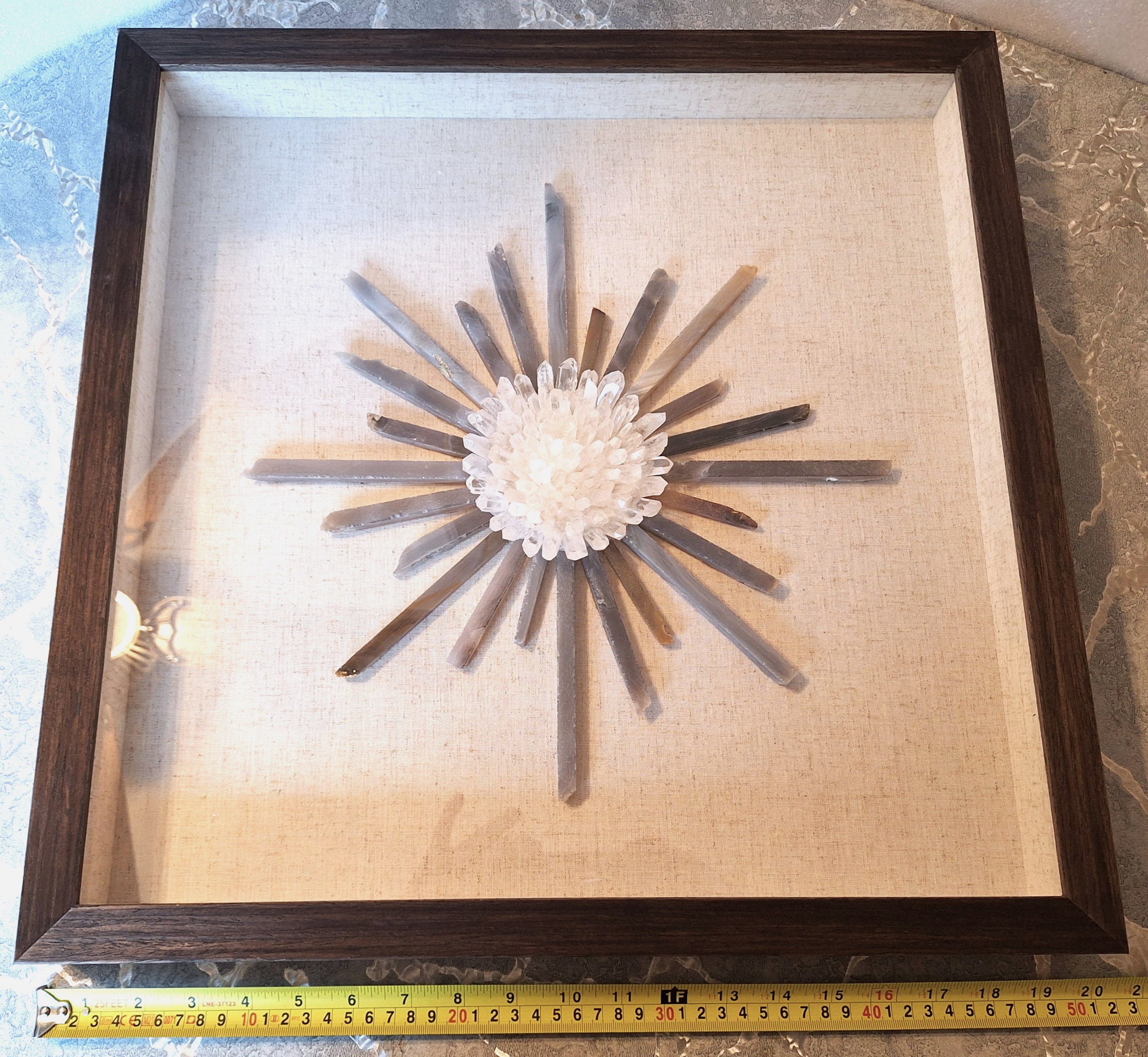 Framed Crystal Sunburst Wall Art - photo 3