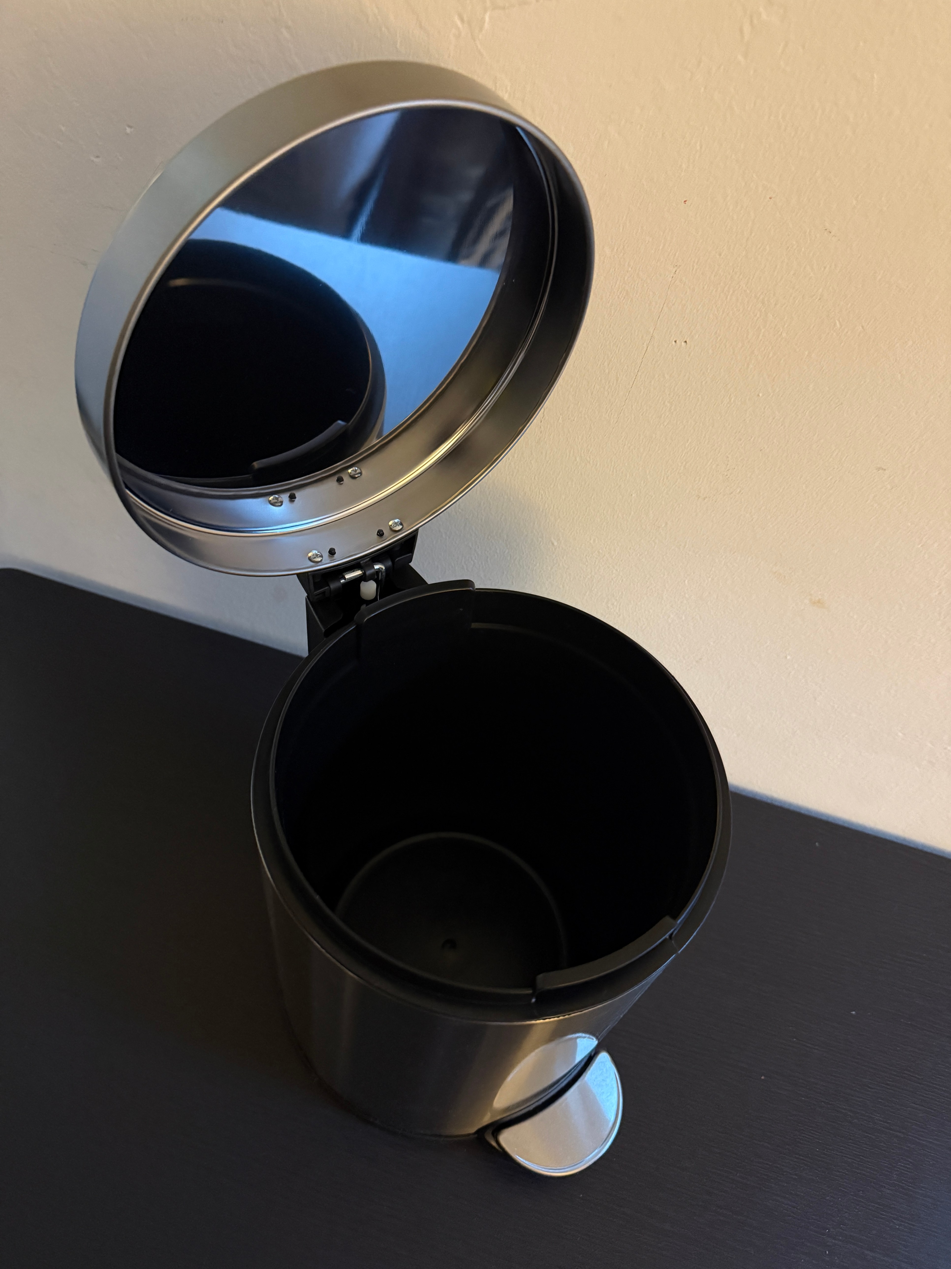 Trash Can Stainless Steel Mini Trash Can 6L - photo 2