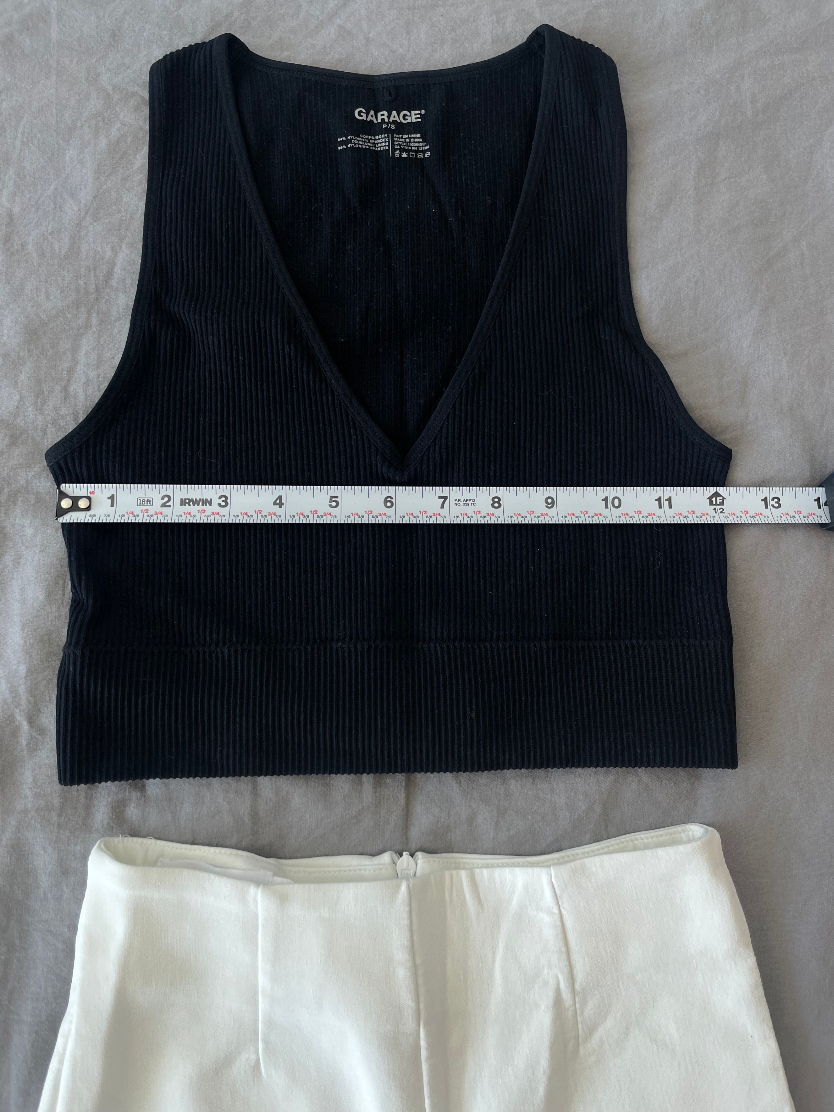 Garage Black Ribbed V-Neck Tank Top - photo 3