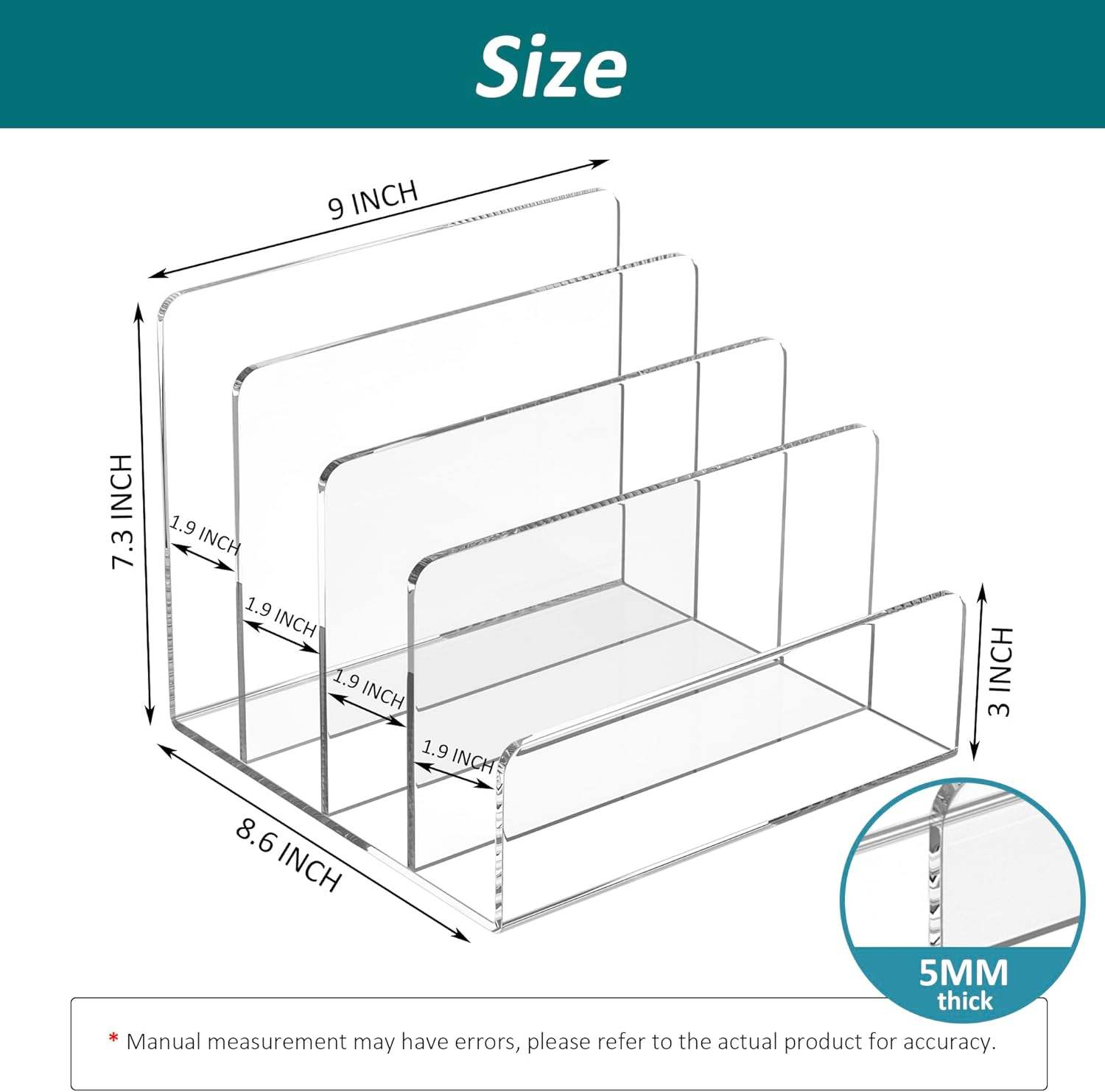 Clear Acrylic Desk Organizer Tray - photo 4