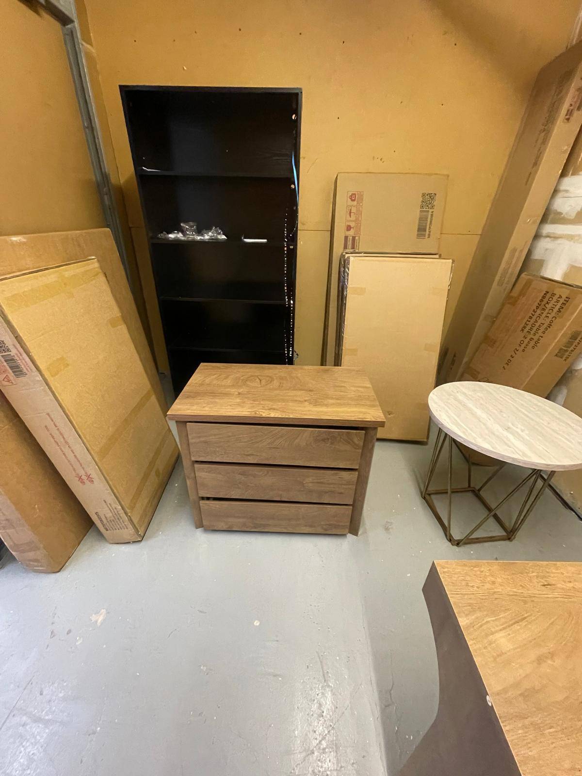 Modern Oak Nightstand with 3 Storage Drawers – Bedside Table - photo 2