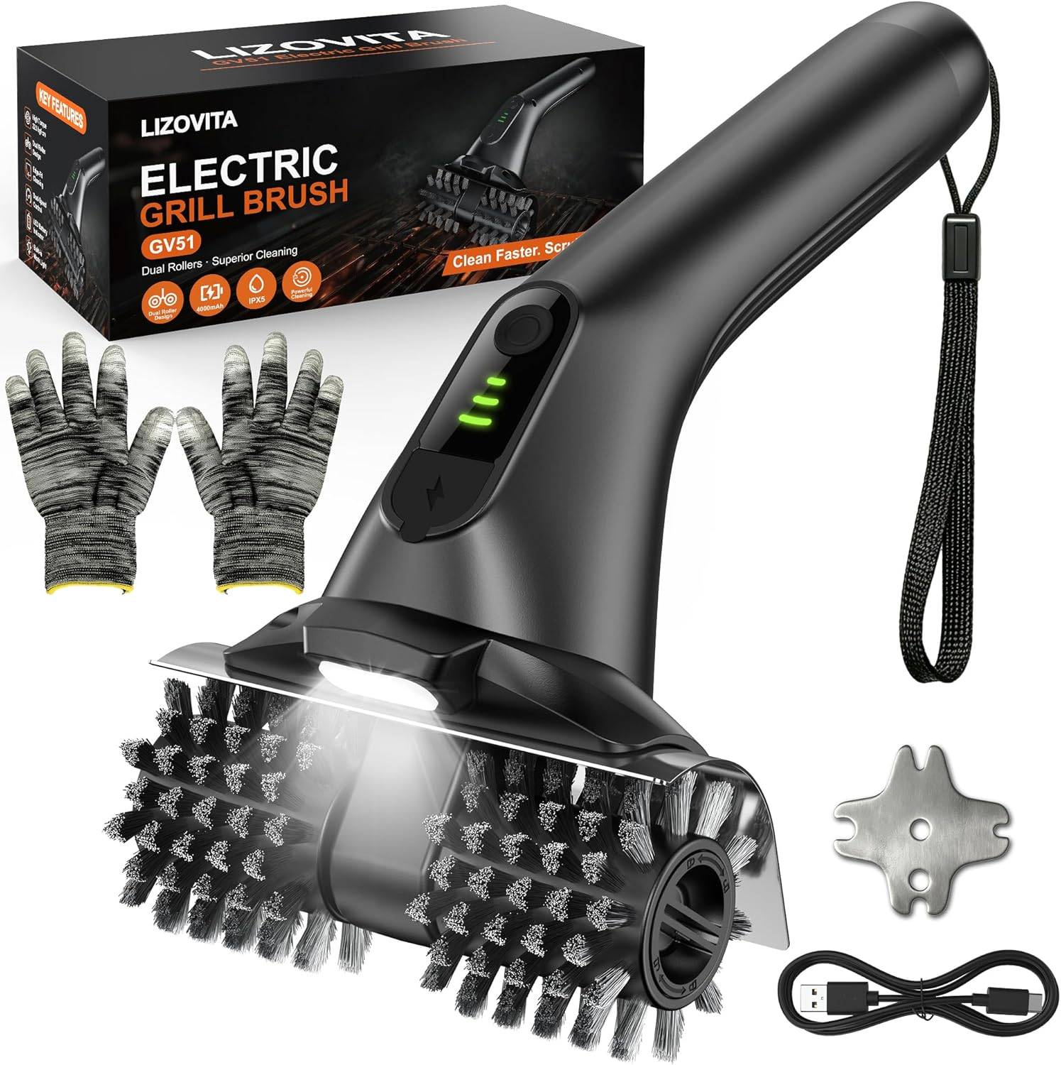 🔥 Rechargeable Electric BBQ Grill Brush – $30 FIRM