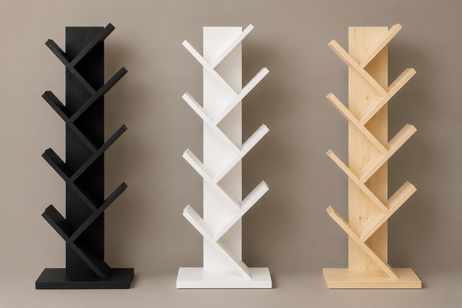 Modern Minimalist Freestanding Tree Bookshelf
