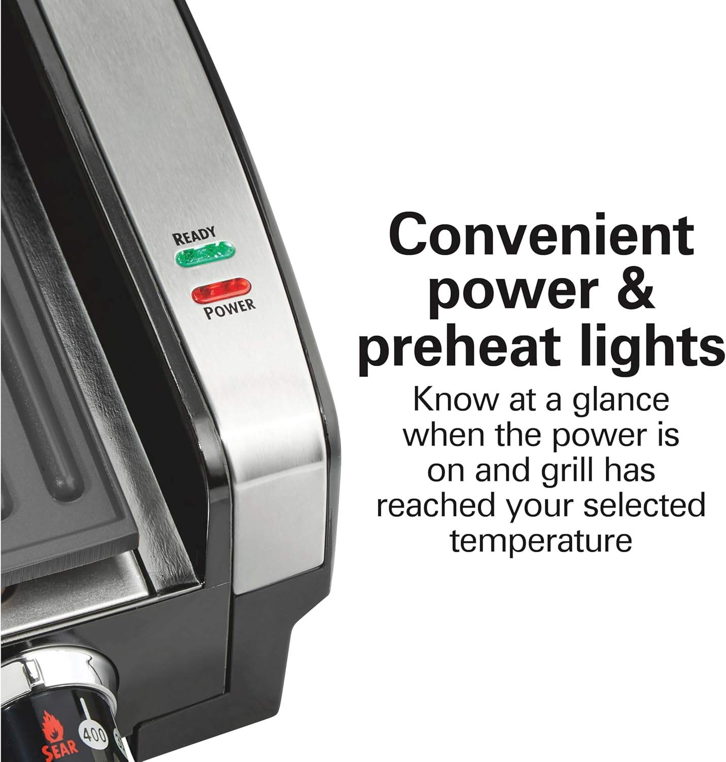 Hamilton Beach Electric Indoor Searing Grill – Stainless Steel - photo 5
