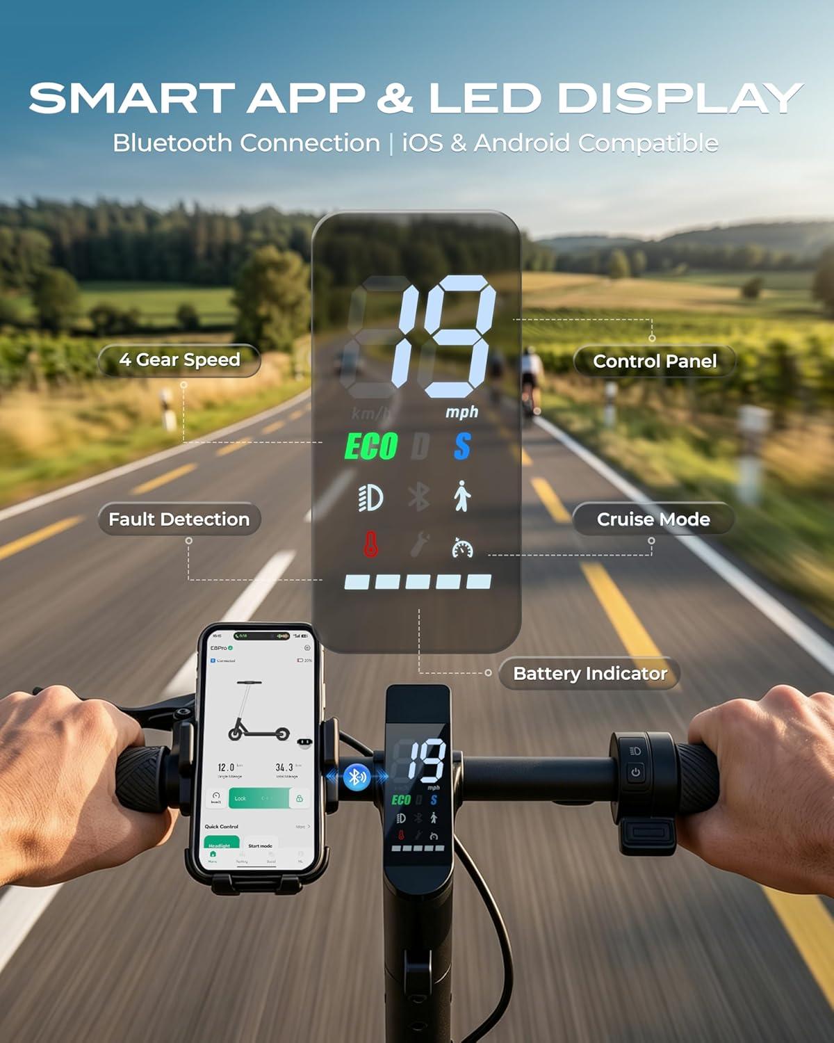 KOWOEE Foldable Electric Scooter 32km/h Long Range - photo 5