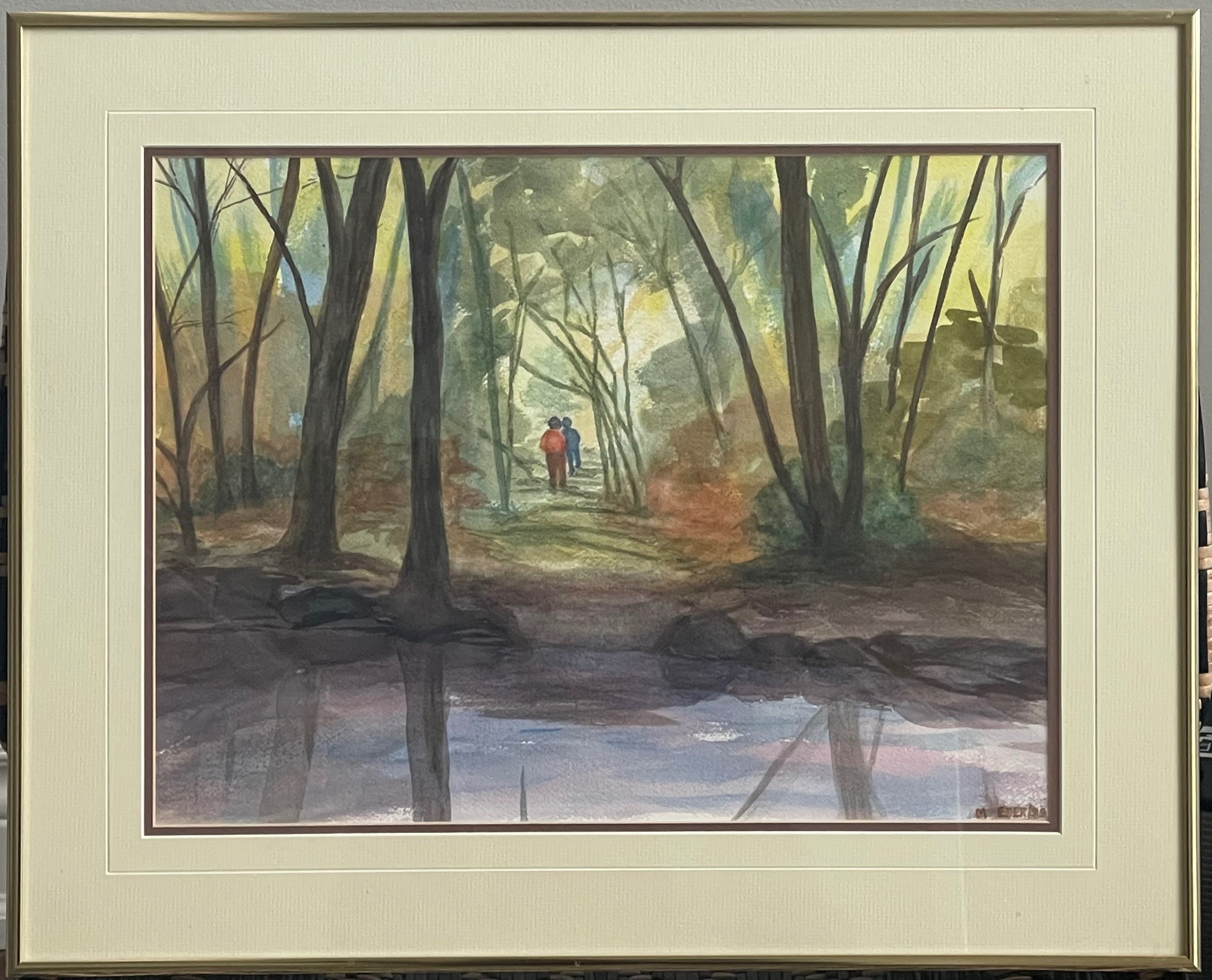 Original Framed Landscape Watercolour Painting – Signed 1999