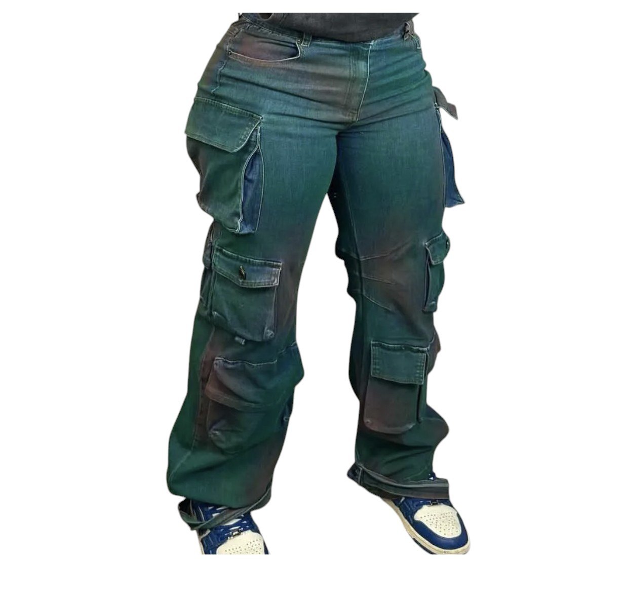 Women's Wide-Leg Cargo Jeans - photo 4