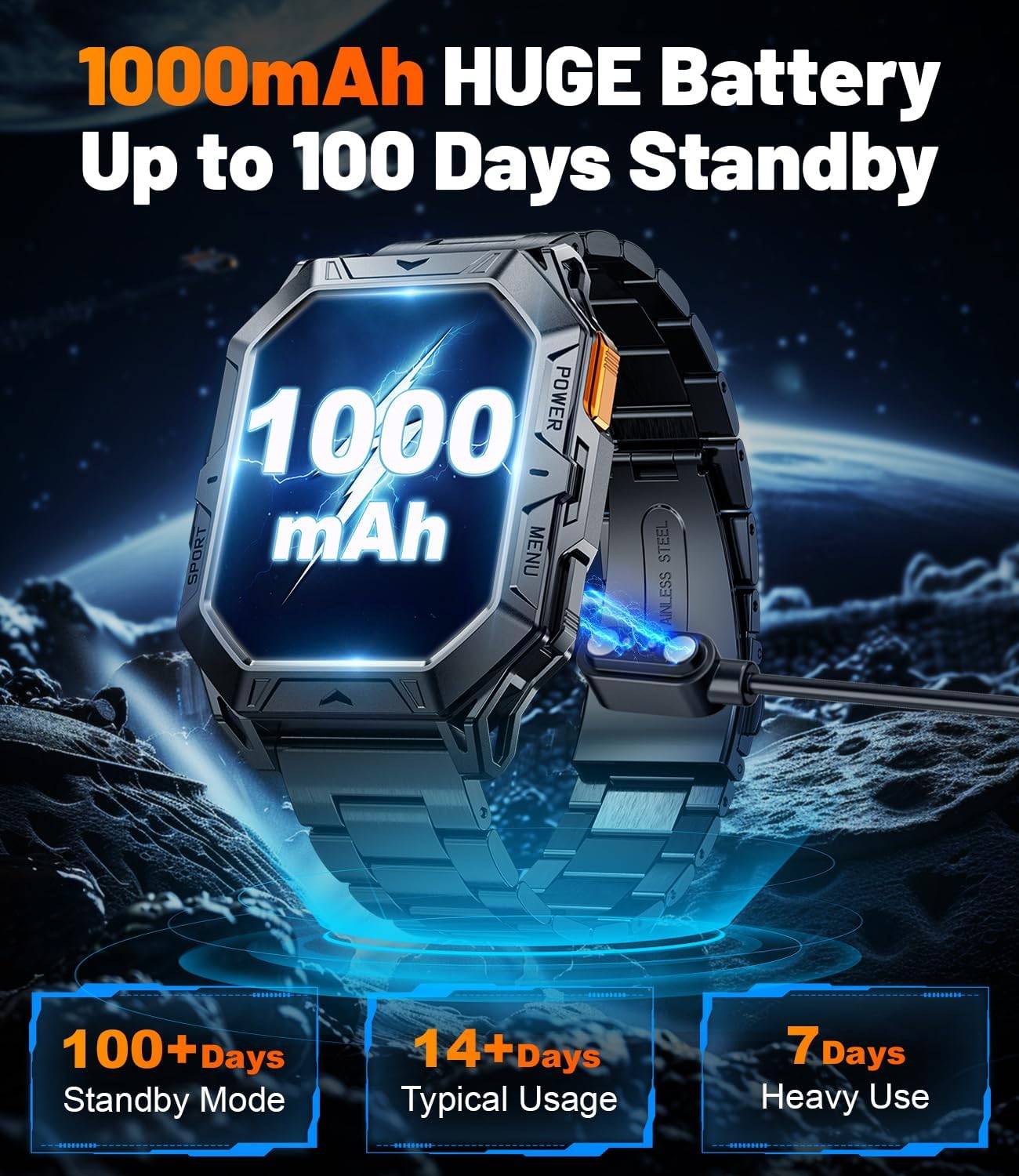 HIRREO Smart Watch with 1000mAh,2.13" Big Screen Smartwatch - photo 2