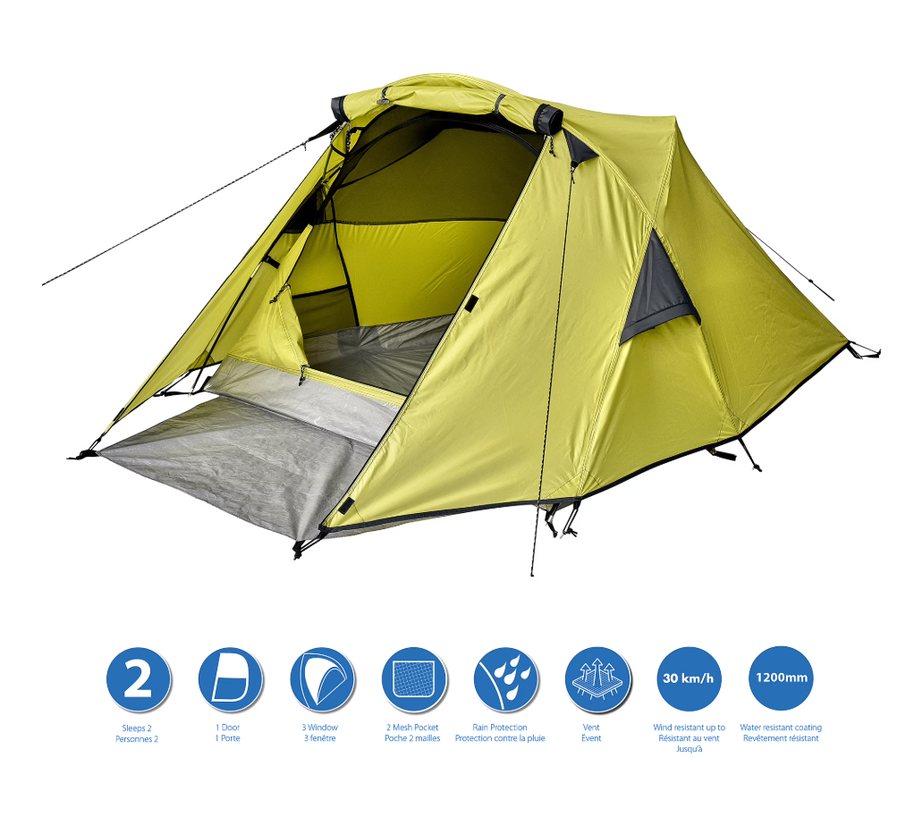 NEW Backpacking Tent 2 Person Ozark Trail Camping Hiking EZSETUP