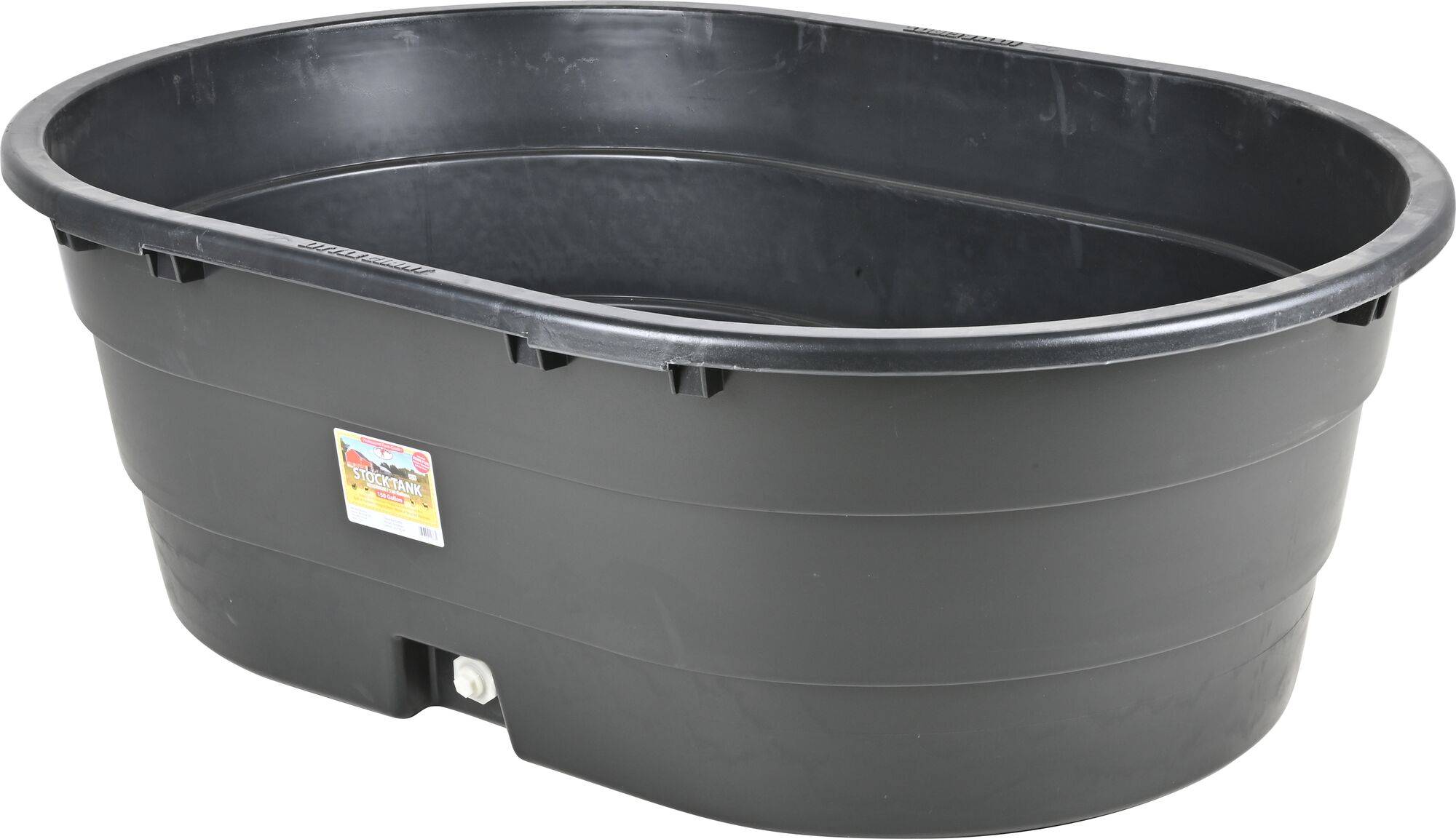 150 Gallon Black Poly Oval Stock Tank - photo 2