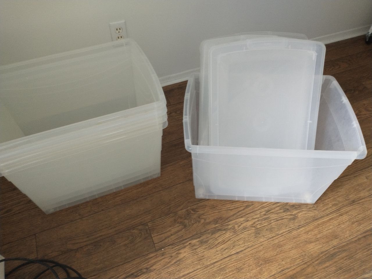 Large Plastic Bins with Wheels ($5 each) - photo 2