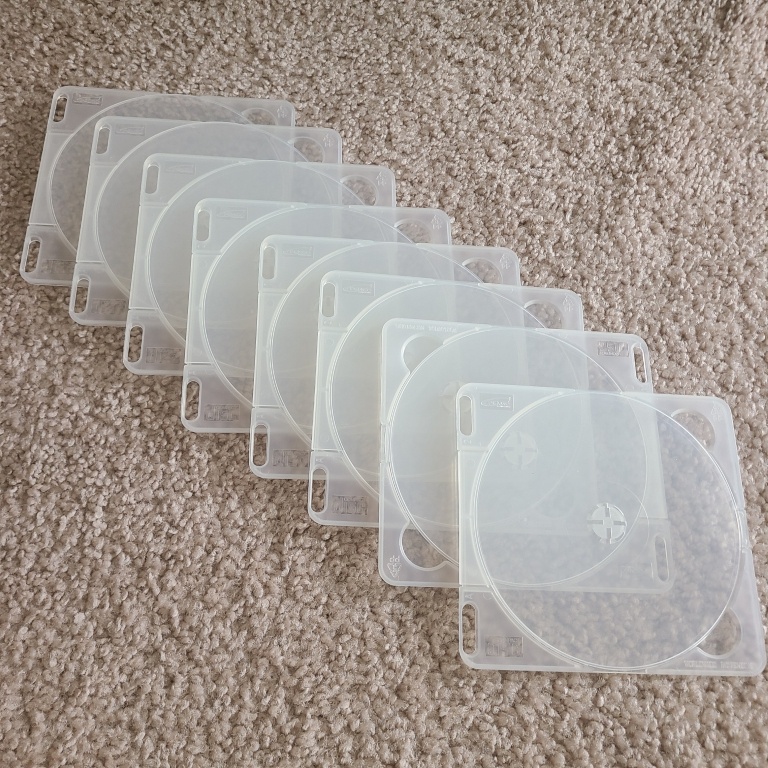 x1 lot slim CD-ROM empty case (semi-transparent) (8pc/lot)