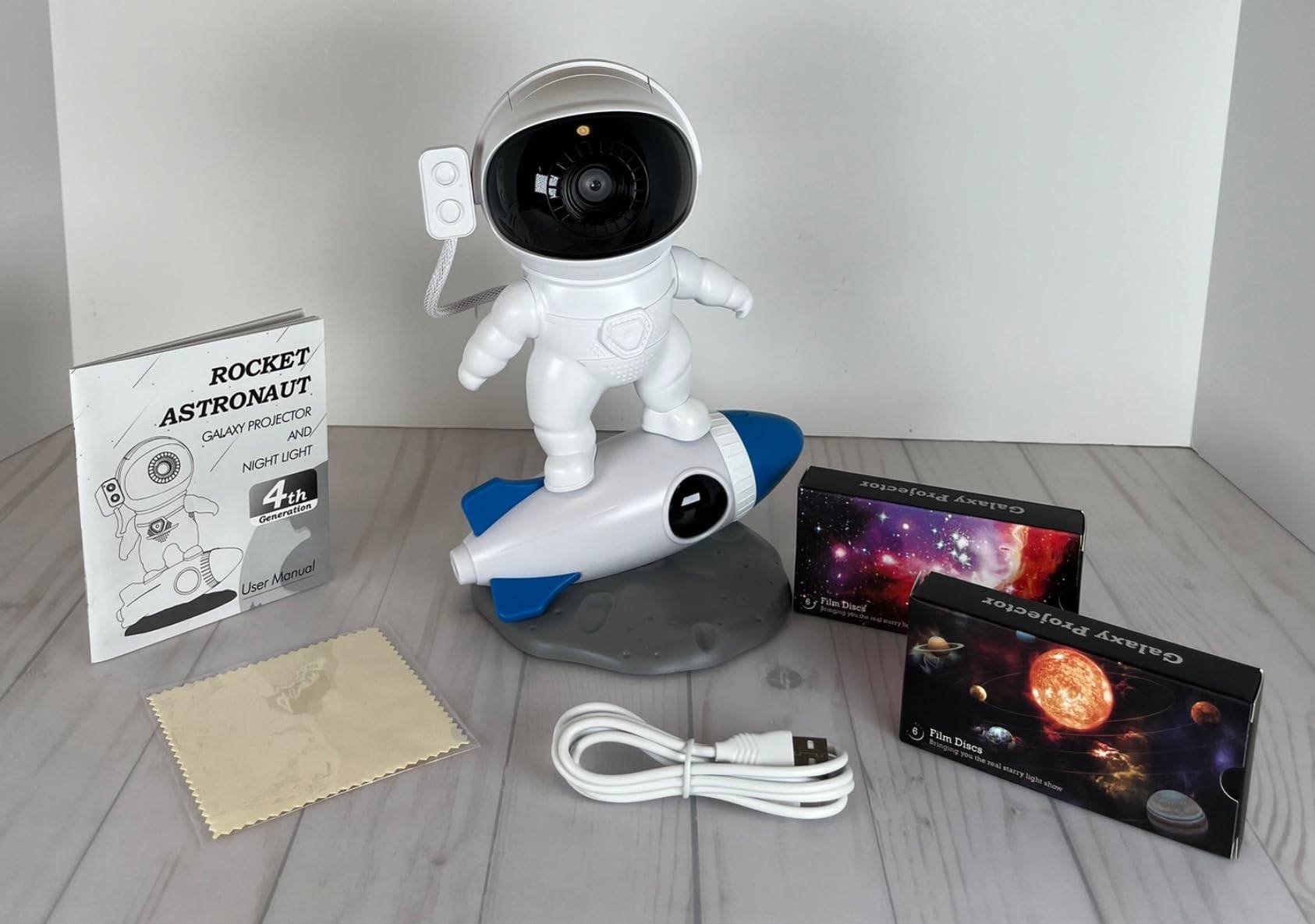 Rocket Astronaut Galaxy Projector and Night Light - photo 2