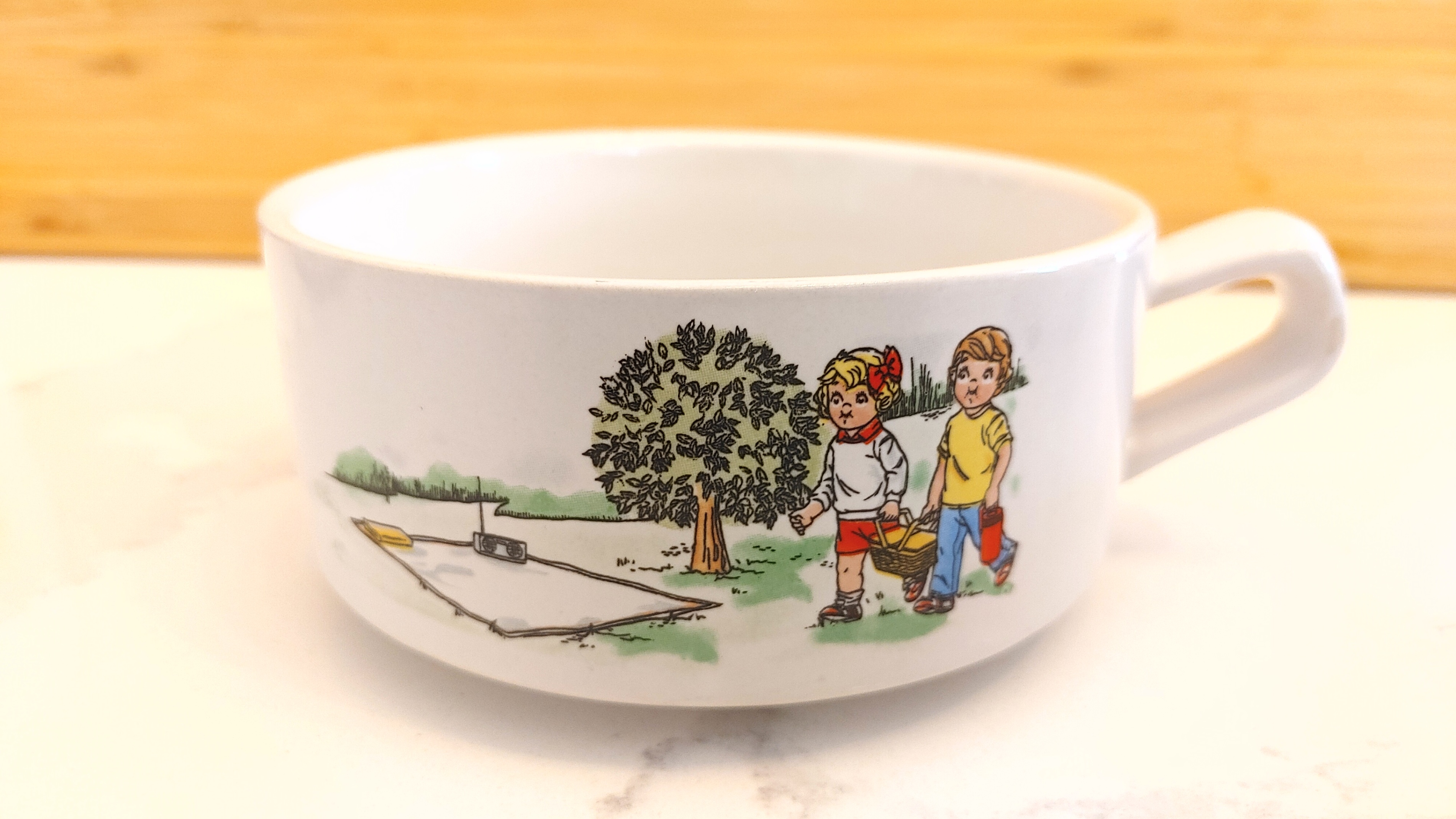 Set of 6 Vintage Soup Bowls with Children's Illustrations - photo 5