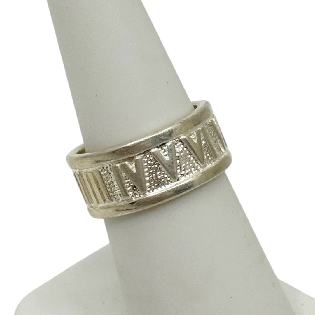 Milor sterling silver atlas Roman numerals band ring - GM311 - photo 2