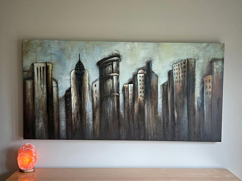 CITY SCAPE ON CANVAS - photo 2