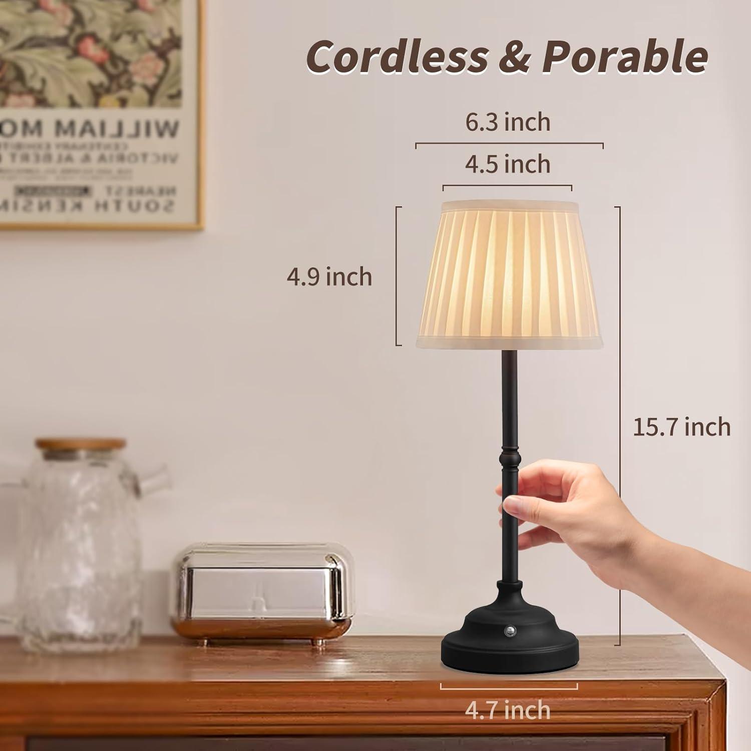 2 TABLE LAMPS, CORDLESS,WIRELESS BATTERY - photo 3