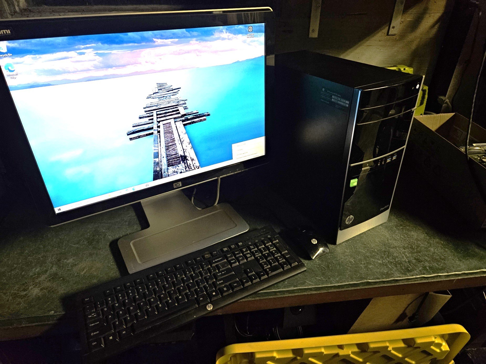 🖥️ LOT OF 4 — HP Pavilion Desktop PCs with Touch Screen Monitors