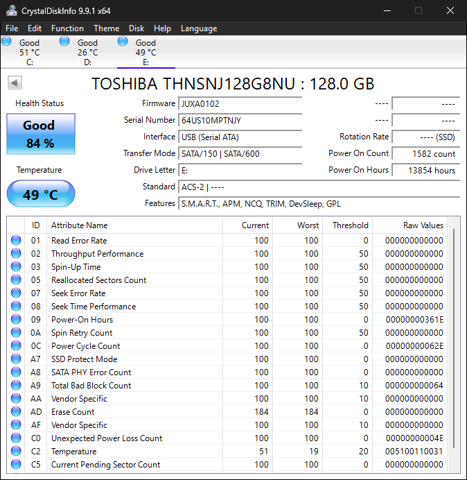 Toshiba 128GB M.2 SATA SSD (2280) | Tested Working - photo 3