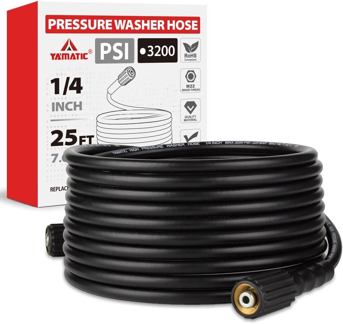 YAMATIC Pressure Washer Hose 25FT 1/4"