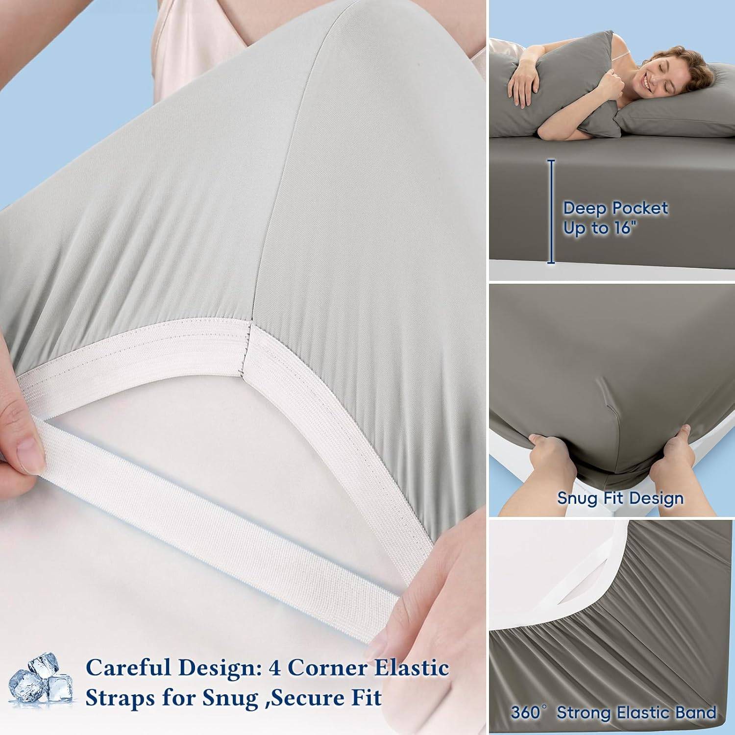 Ultra Cooling Sheet Set Queen Size, Q-Max >0.48 Fitted Sheet - photo 3