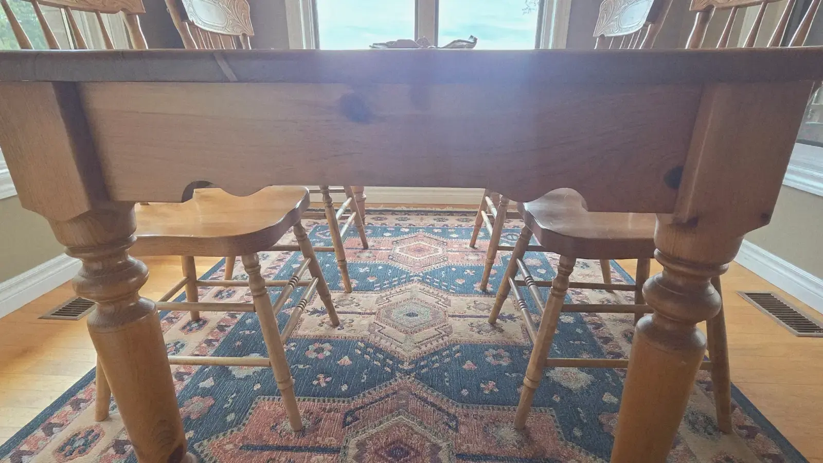 Solid Pine Dining Table Only – Rustic Farmhouse Style - photo 5