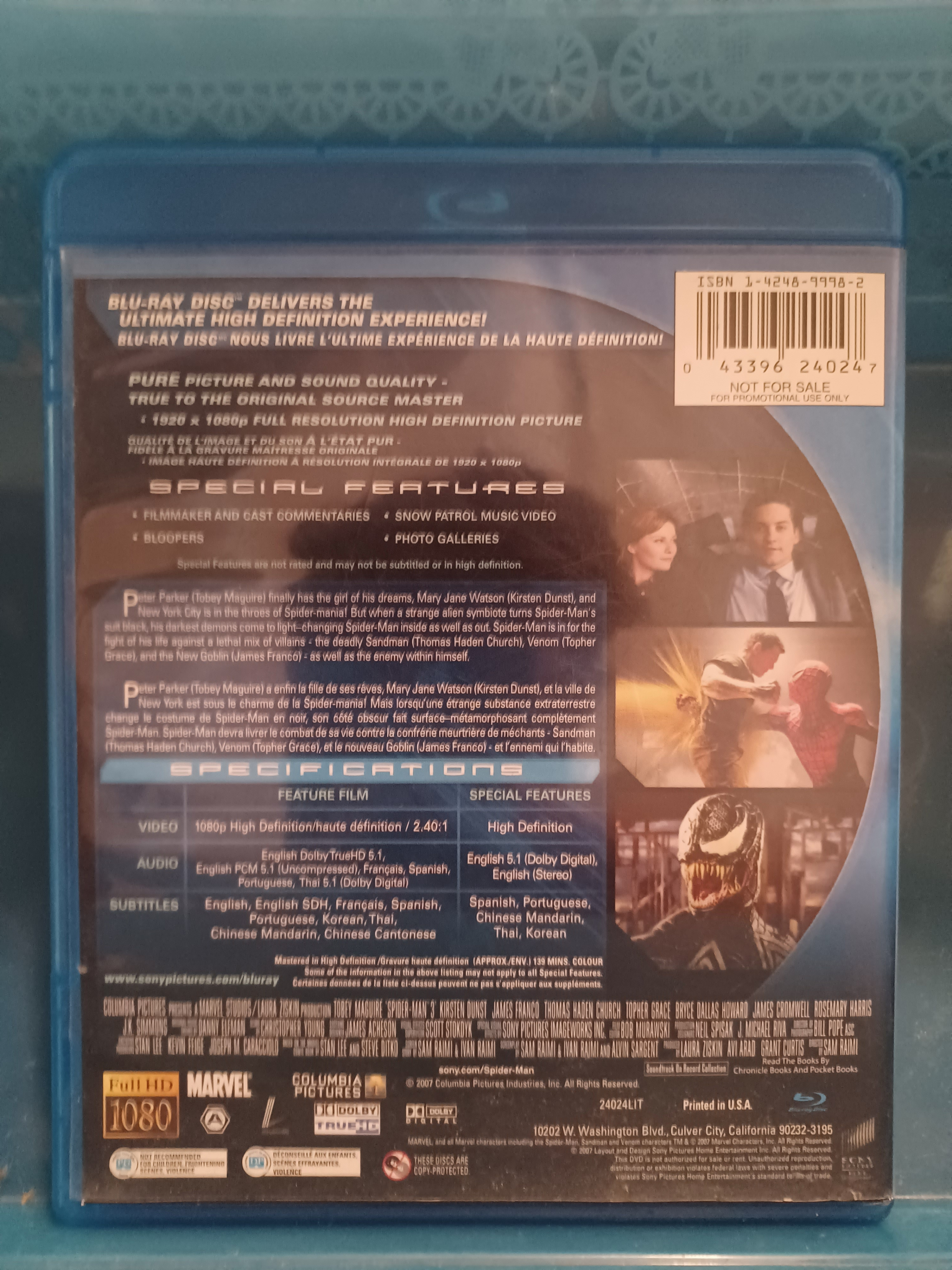 Spider-Man 3 (2007) on Blu-Ray - photo 2