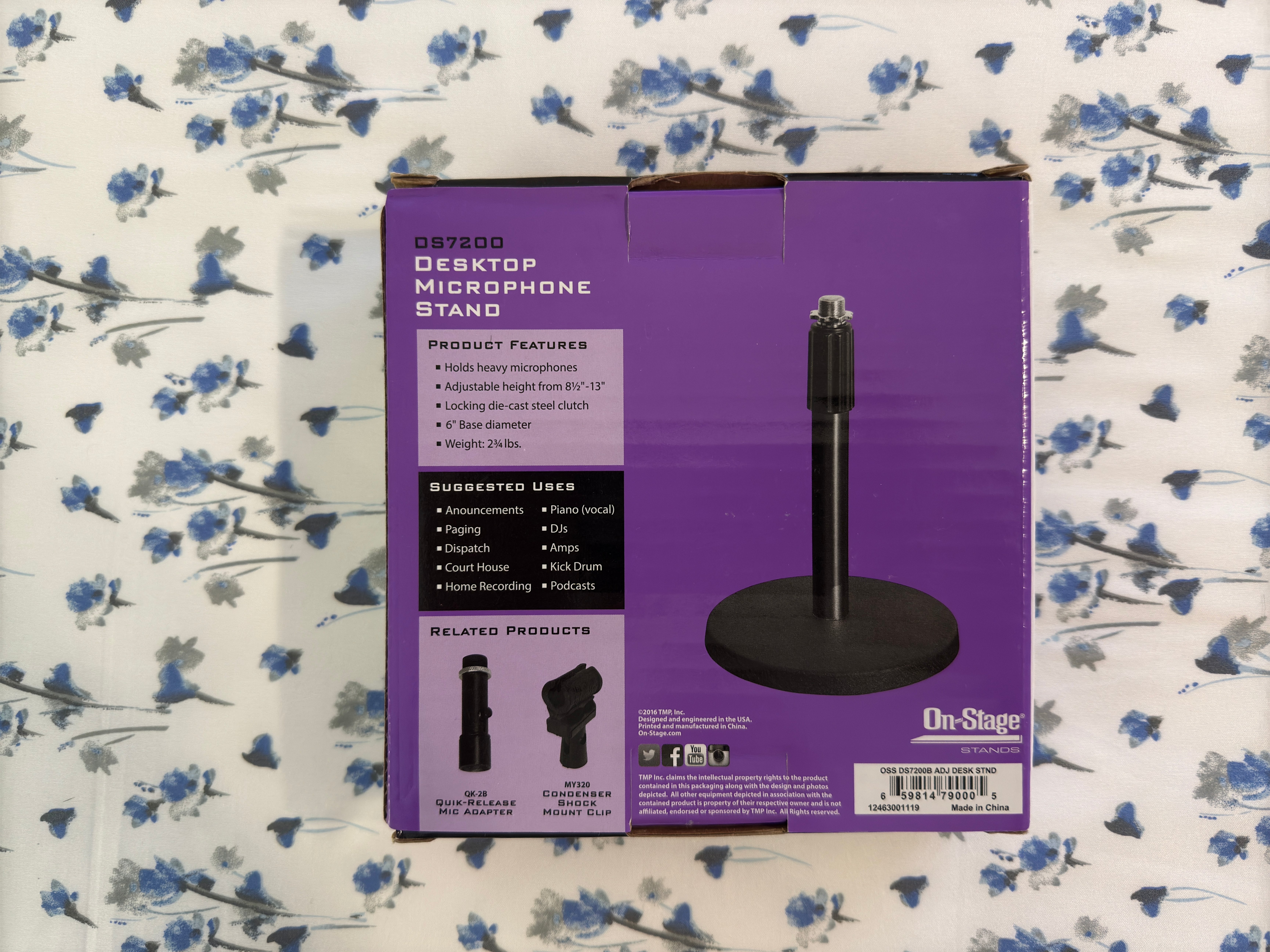 On-Stage DS7200B Adjustable Desktop Microphone Stand - photo 2