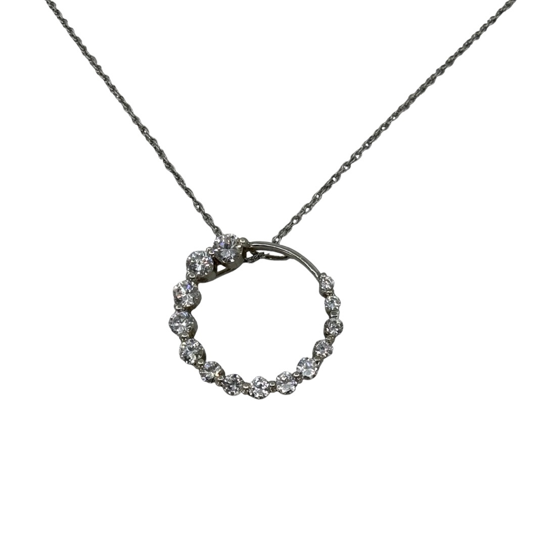 sterling silver circle of life cubic zirconia pendant - GM302 - photo 2