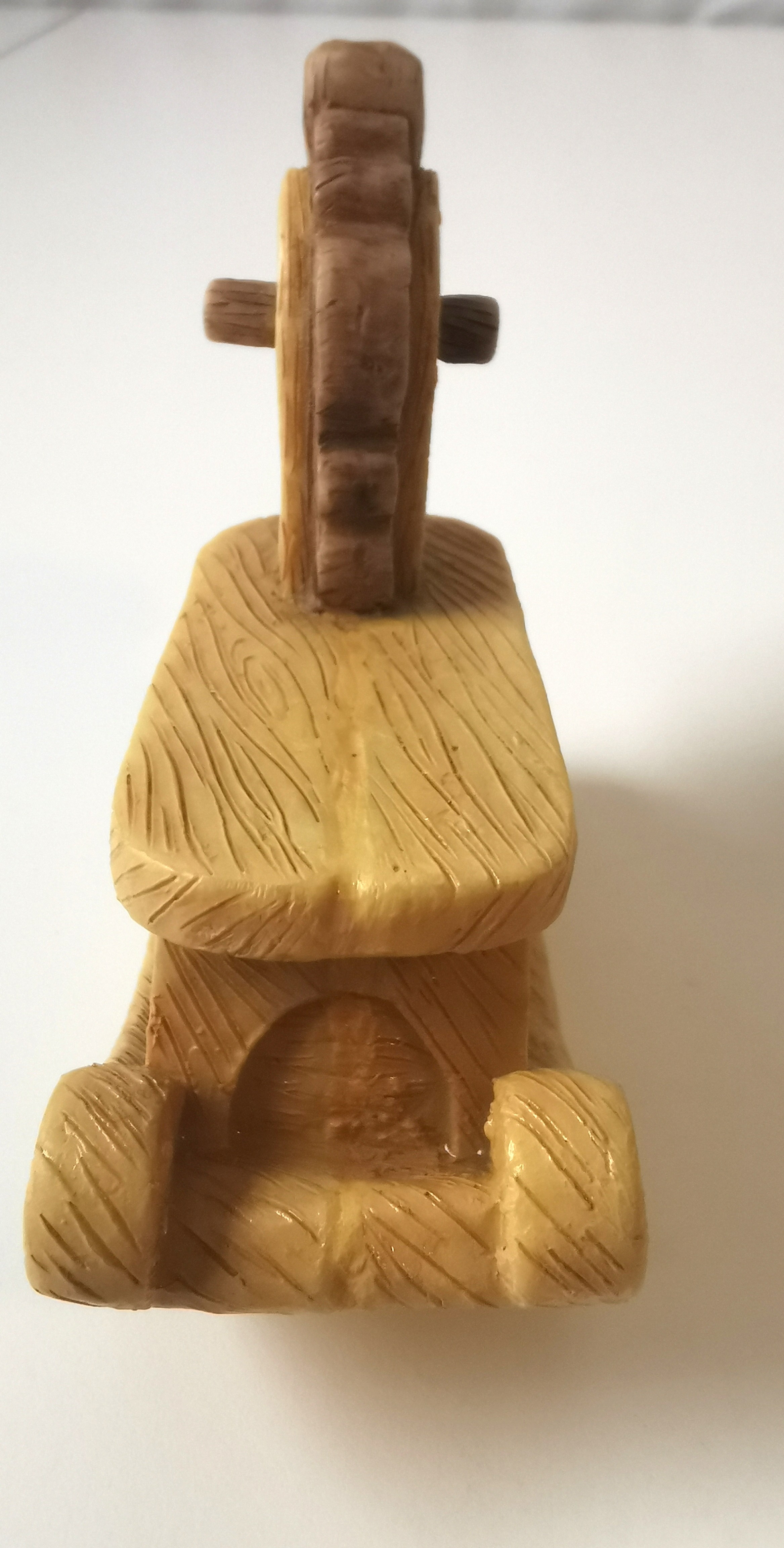 1980s Miniature Rocking Horse Figurine Faux Wood Grain - photo 4